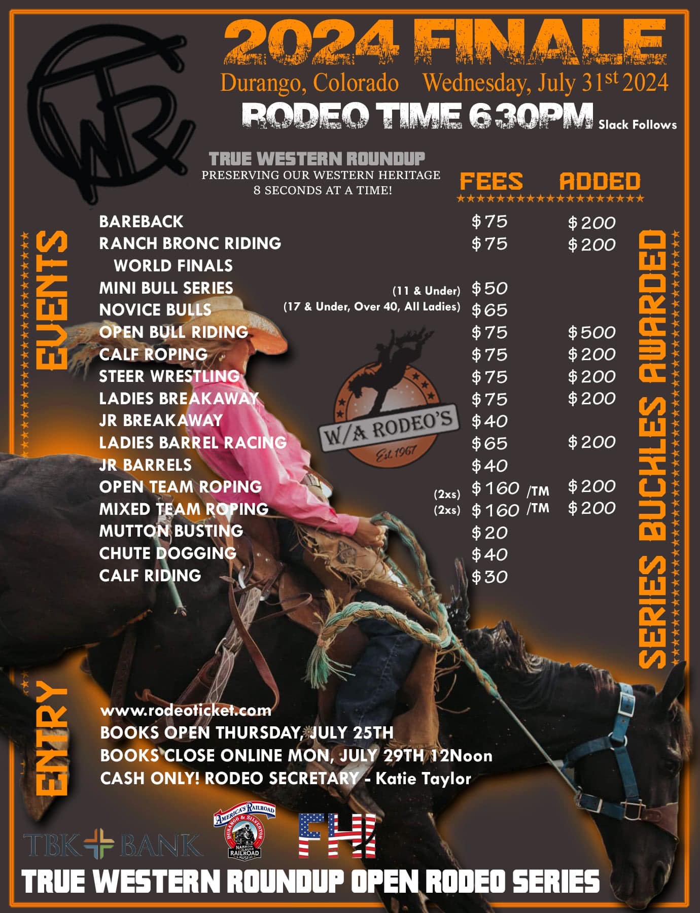 Entries open this Thursday ‼️⚠️. Open... - W/A Rodeo's & Hay | Facebook
