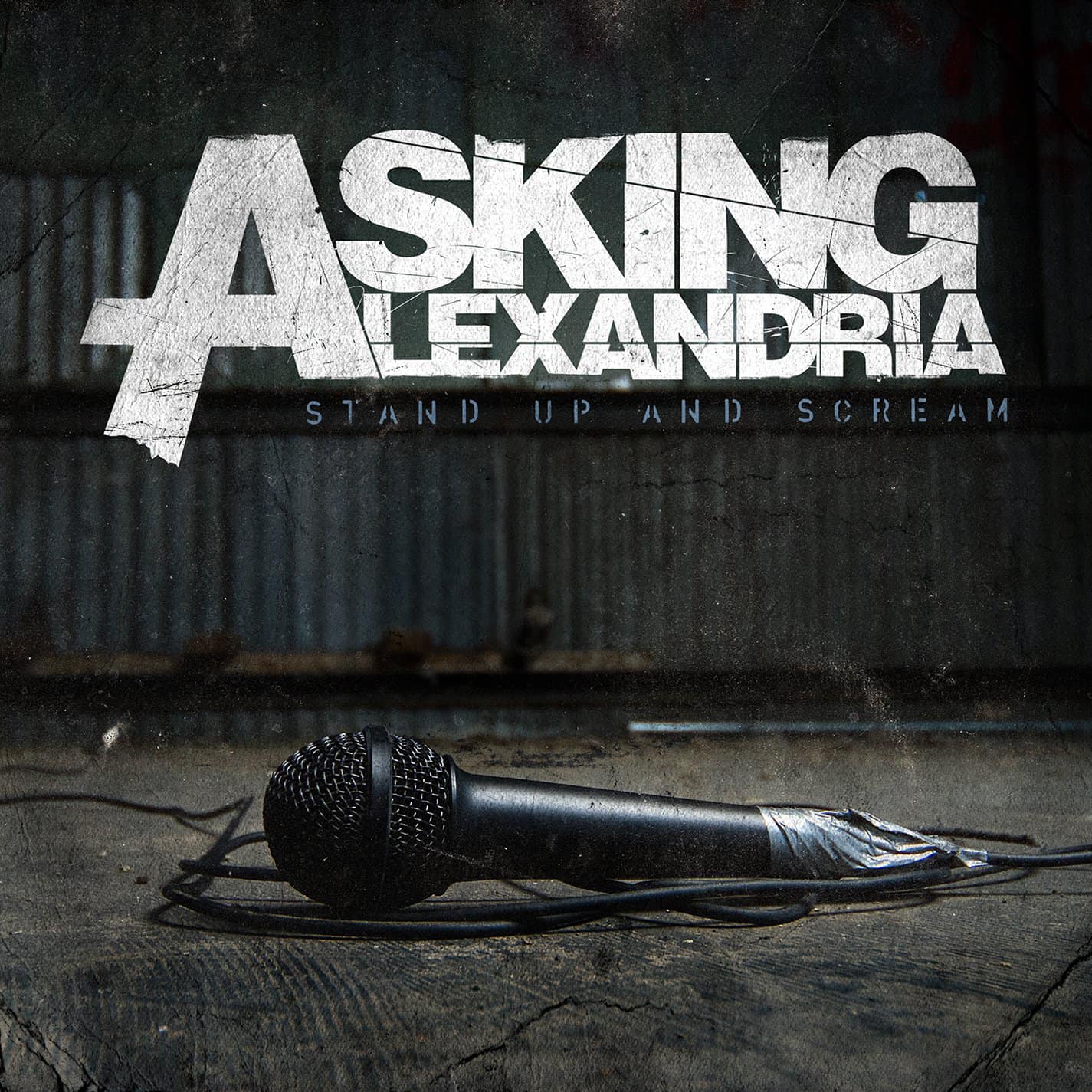 Silver reflective Asking Alexandria 'Stand Up and Scream' CD. This