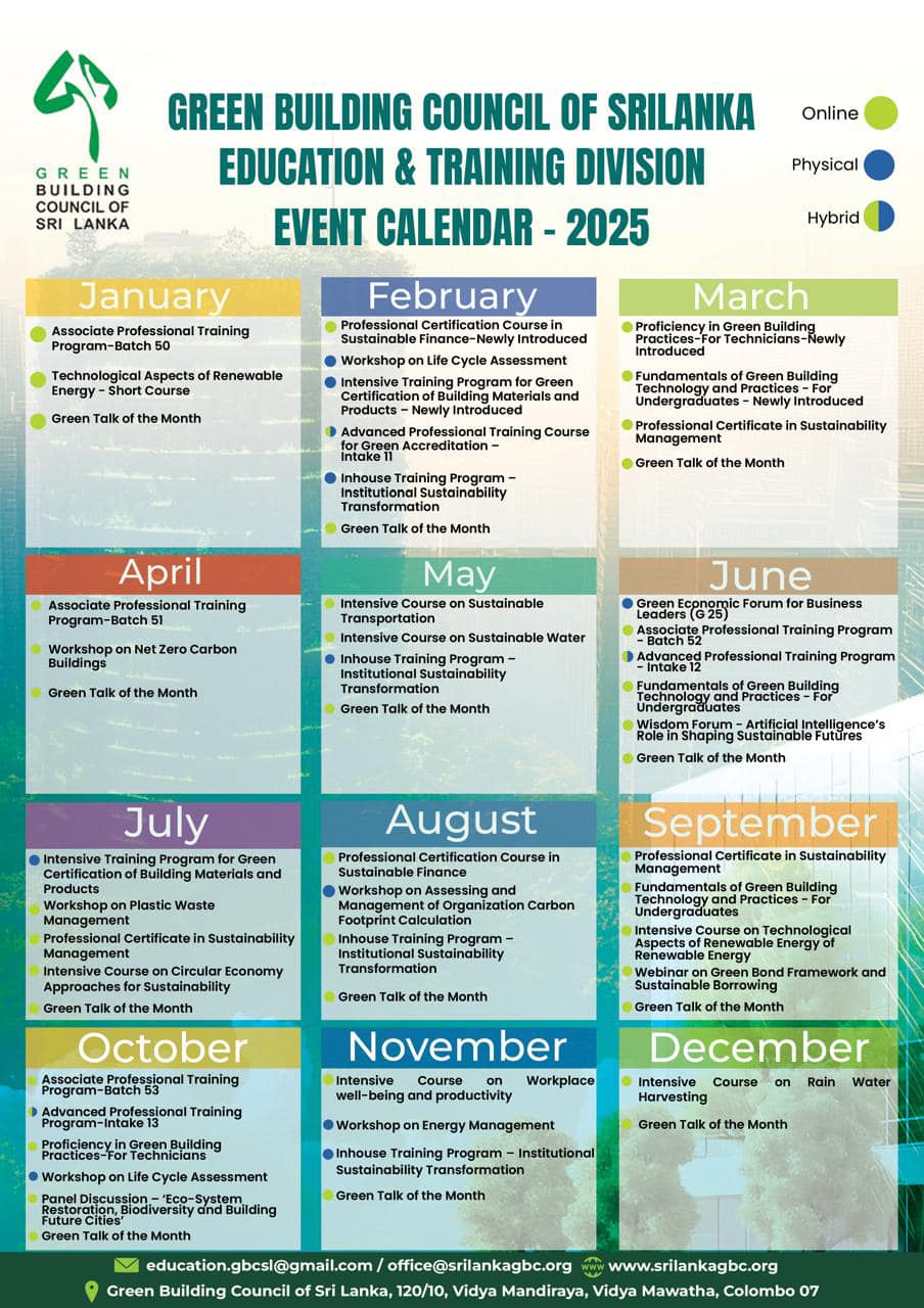 📅 Be Part of Our... - Green Building Council of Sri Lanka