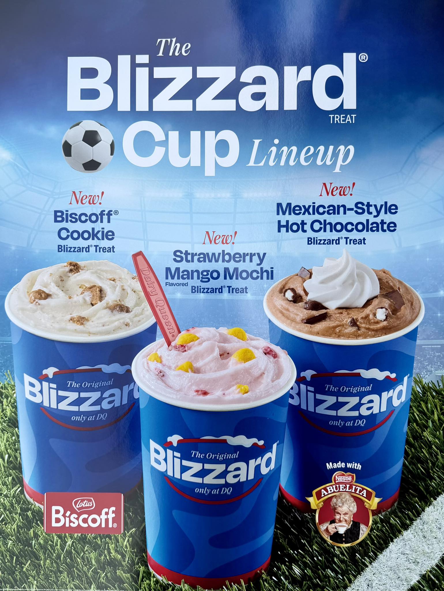 Dairy Queen's new Blizzard flavors for the soccer tournament