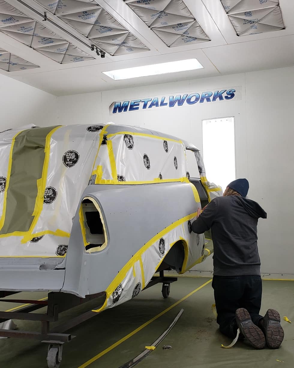 Tim is masking off our... - Metalworks Classics & Speed Shop