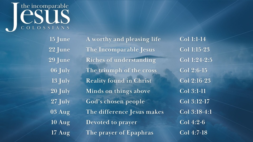 Anglican - Hope you can enjoy our new sermon series from Colossians ...