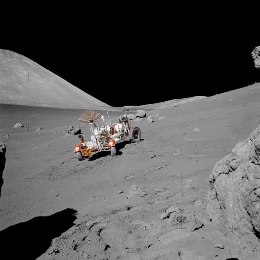 Dec. 13, 1972: AS17-140-21412. Lunar Rover Vehicle at Station 6