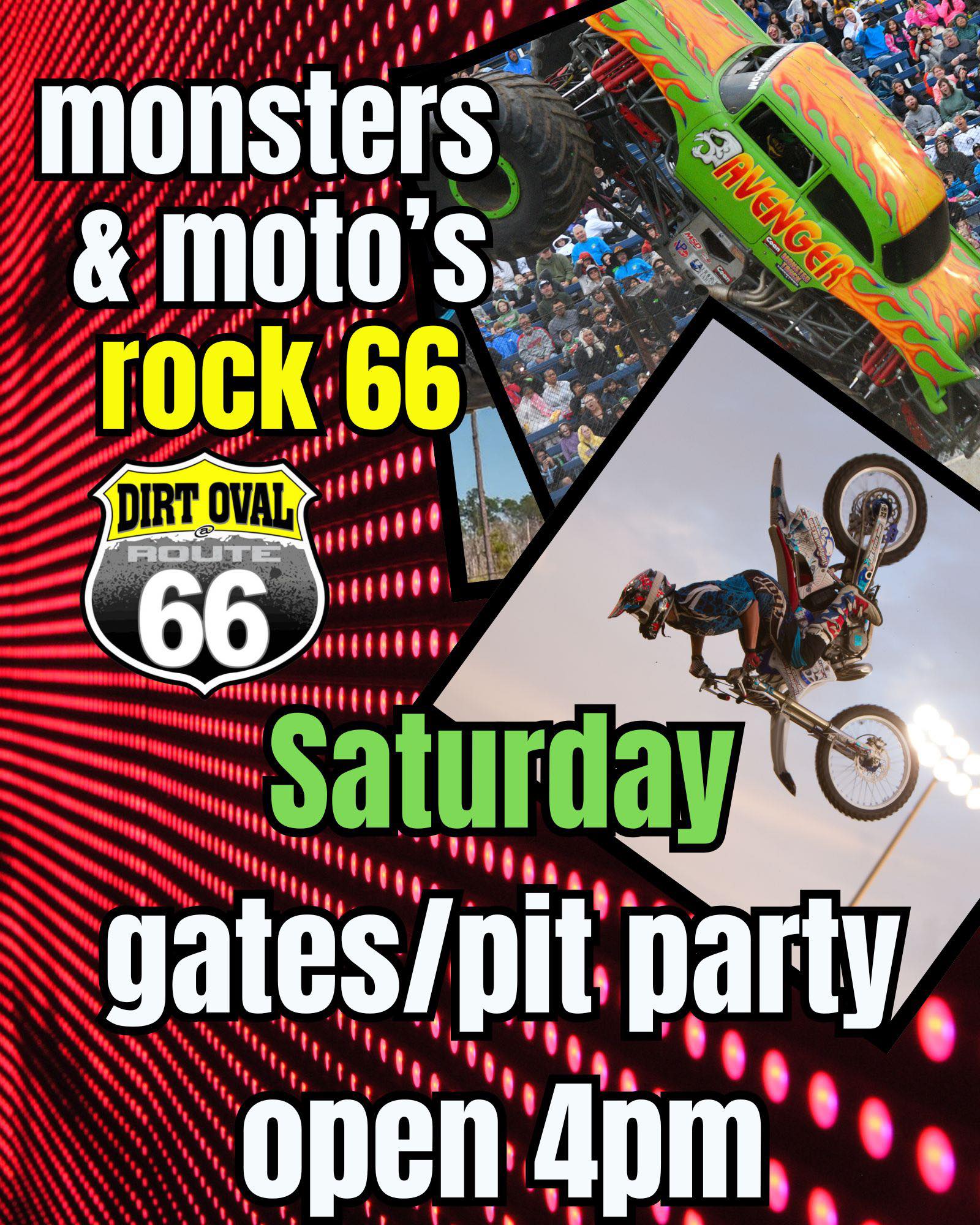 Monster Truck Mayhem at Dirt Oval 66 in Joliet, IL