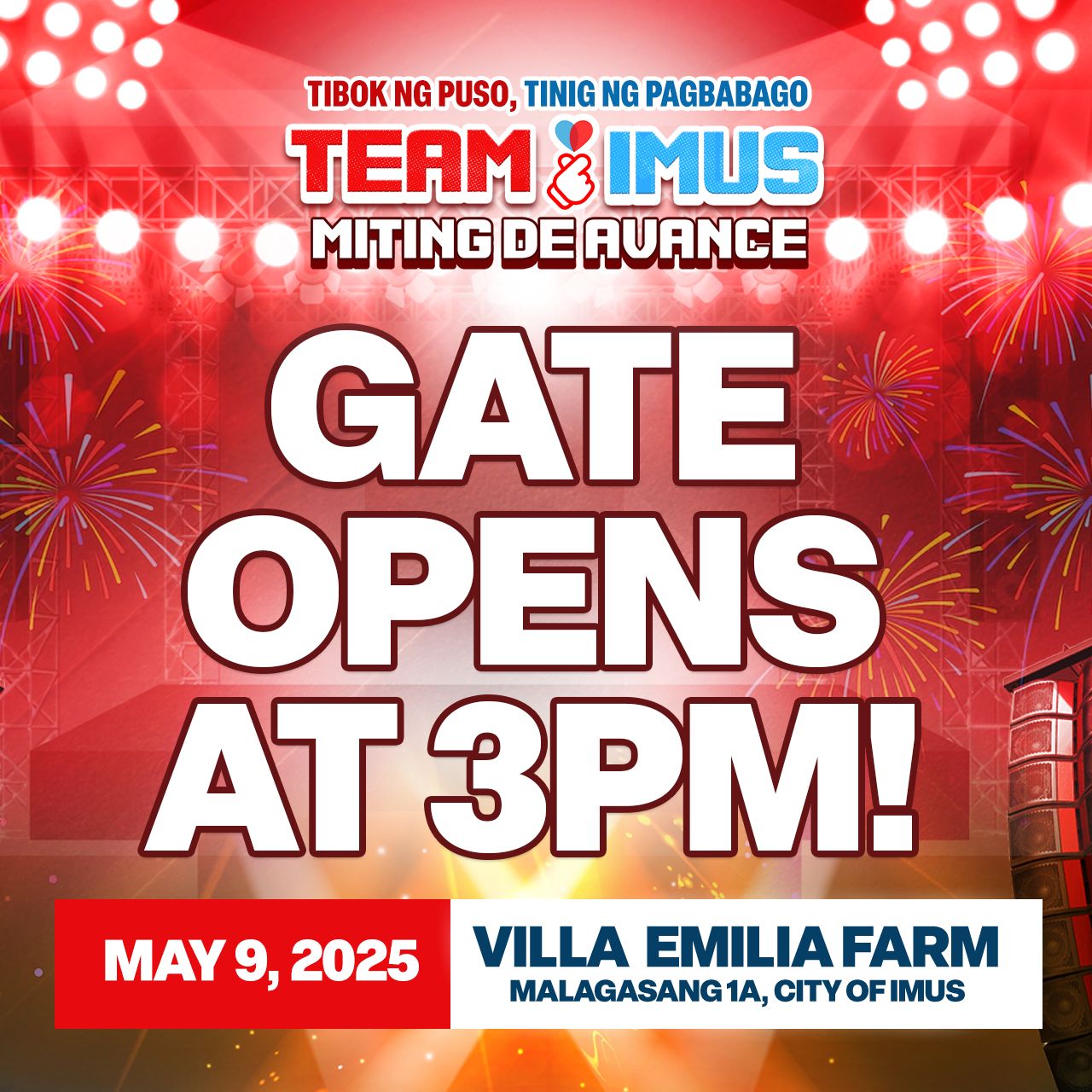 Team Imus 2025 - 𝐆𝐀𝐓𝐄 𝐎𝐏𝐄𝐍𝐒 𝐀𝐓 𝟑𝐏𝐌! Magsama-sama tayo... | Facebook