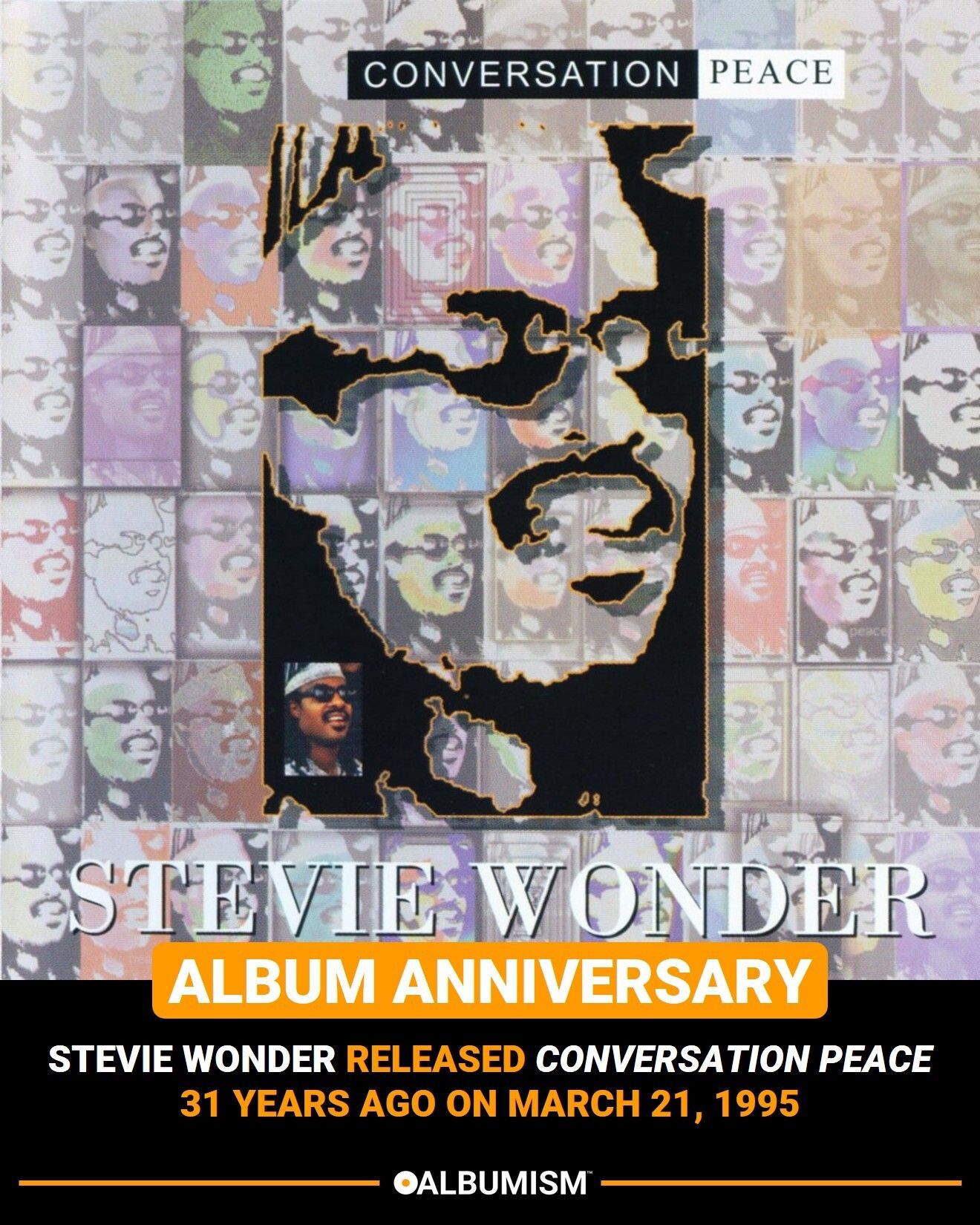 Stevie Wonder Conversation Peace レコード Stevie Wonder released 'Conversation Peace' 31 years ago on March