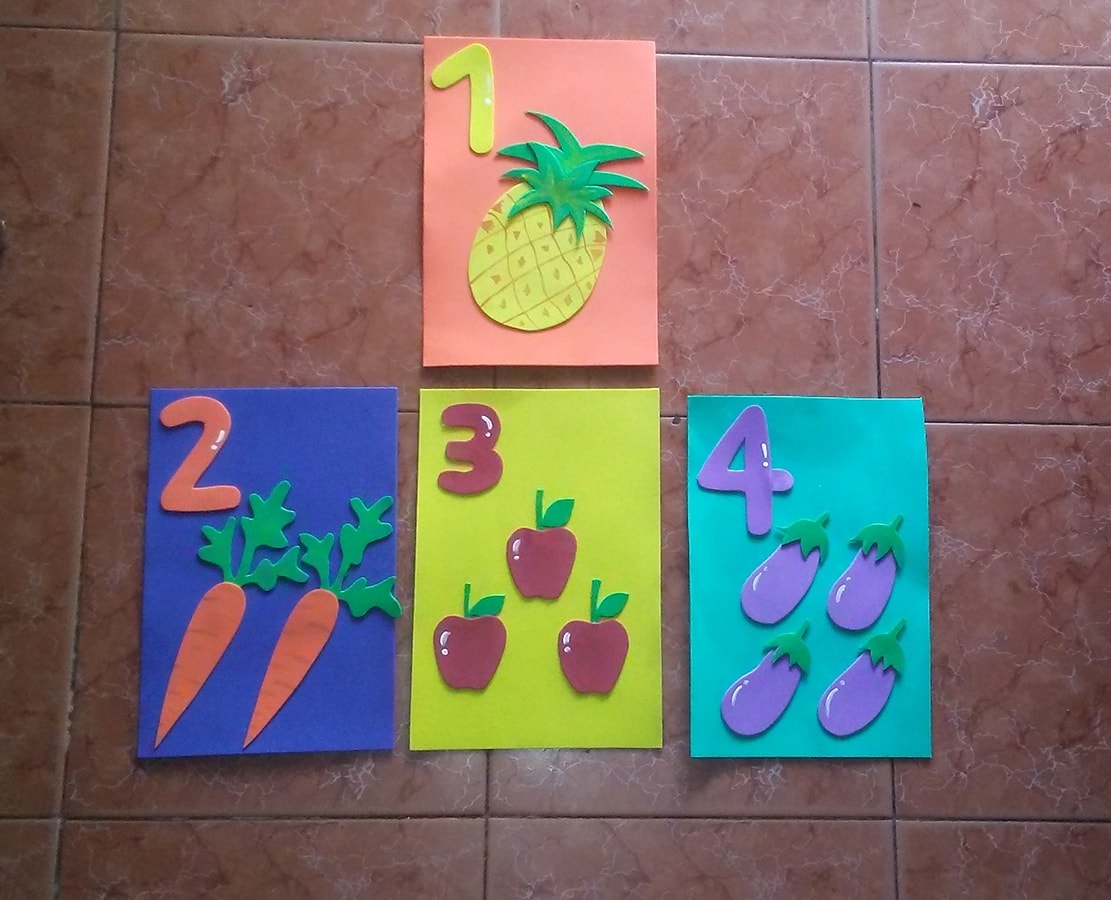 Manos al Arte - Números del 1 al 10 con frutas y verduras... | Facebook