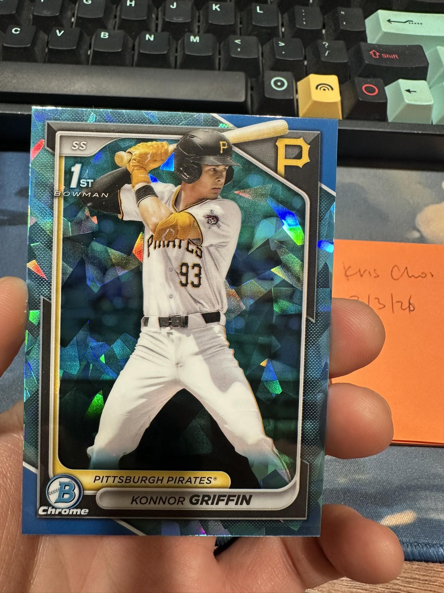 Konnor Griffin autograph gold card pulled from 2026 Topps Bowman 