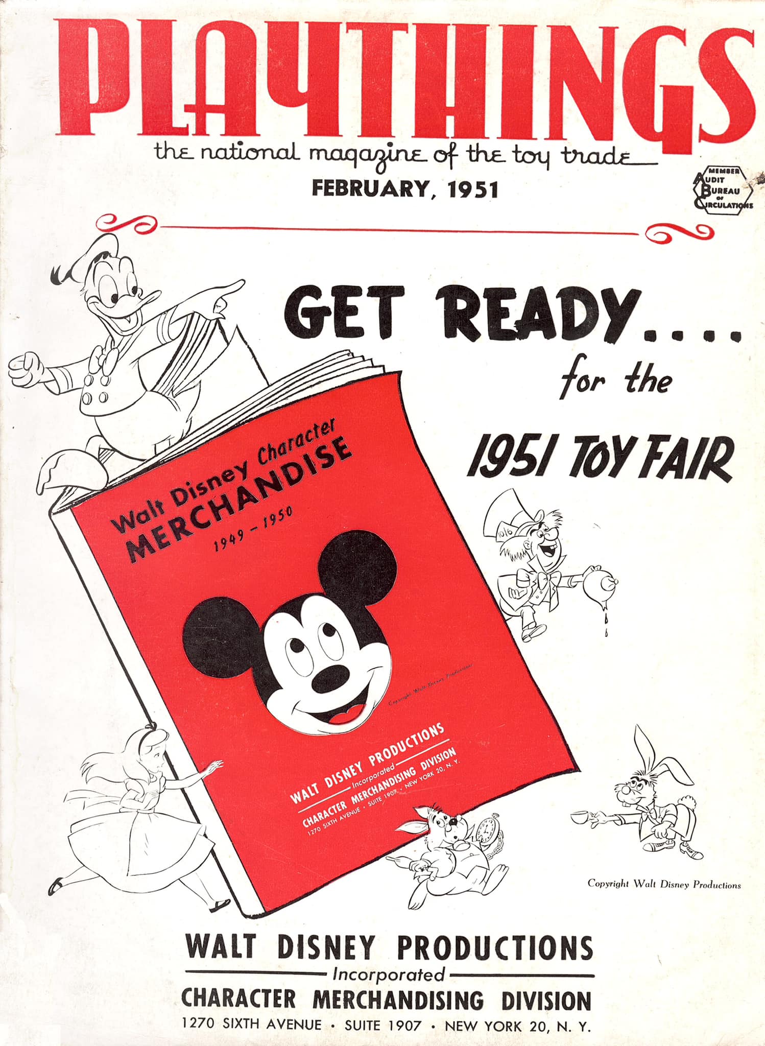 Vintage Disney 1950 character merchandise catalog