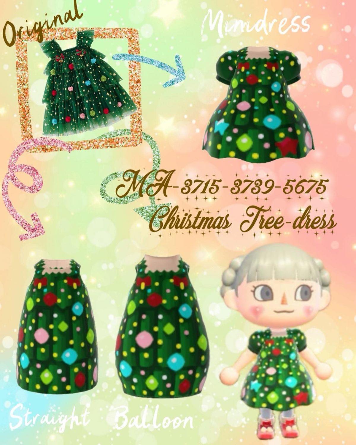 How to style the Christmas tree dress in Animal Crossing