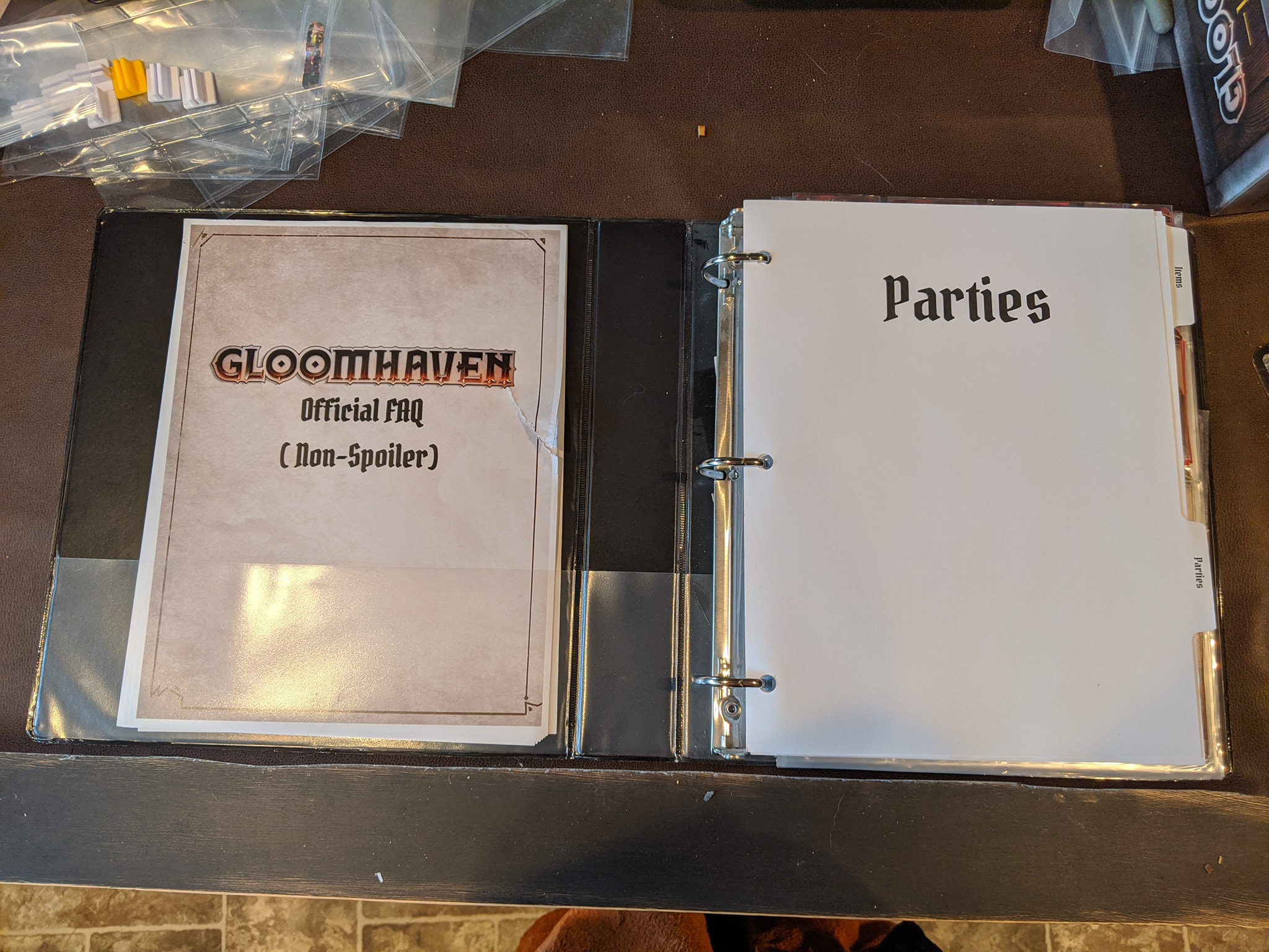 gloomhaven item card binder Towerrex Storage Organizer With Forgotten Circles Expansion The organizer from Gloom haven gives you time for the pregame cup of tea and makes set up a breeze Map Archive: Gloomhaven (1st &