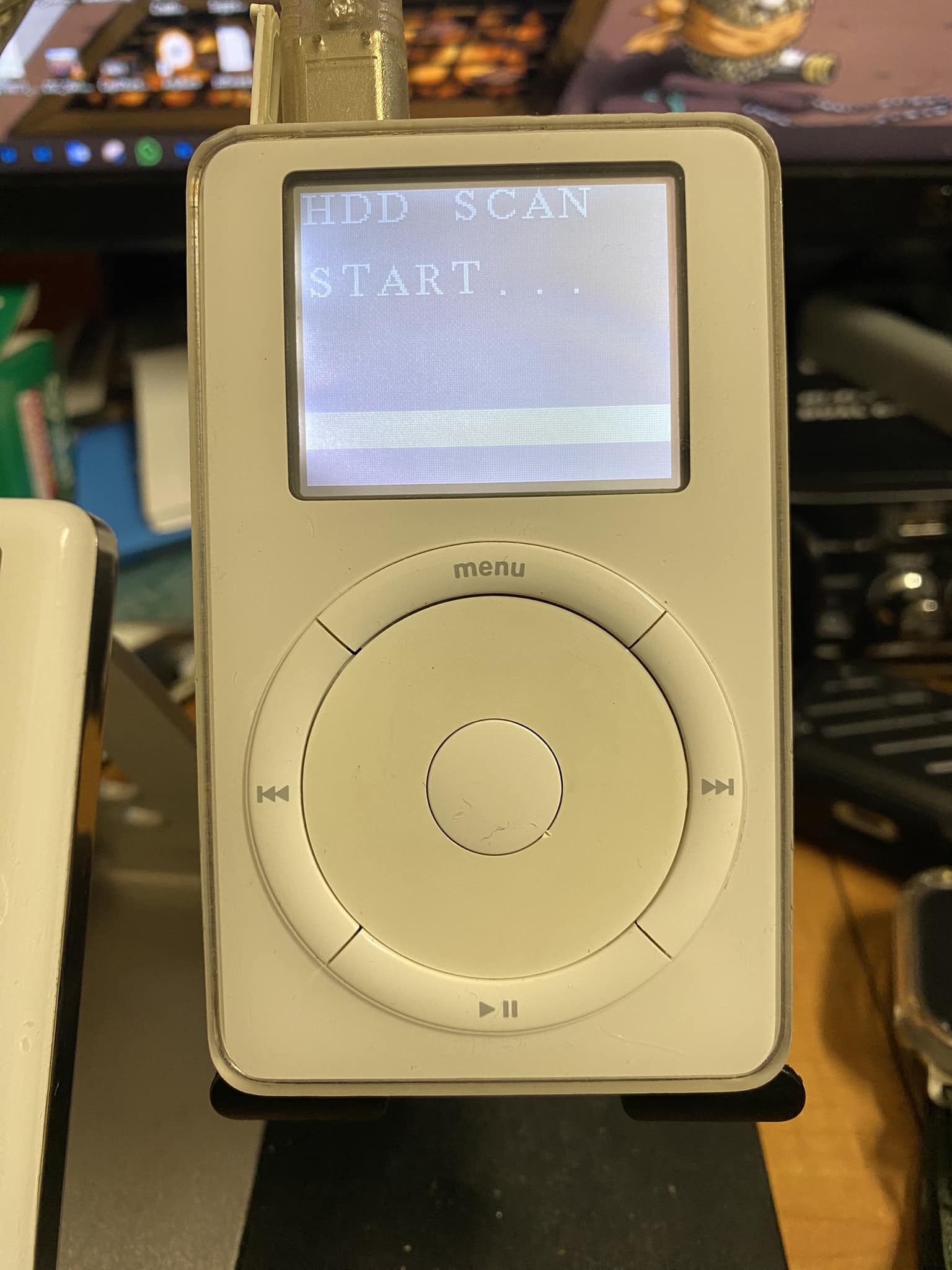 How long does a 20GB 2nd gen iPod scan usually take?