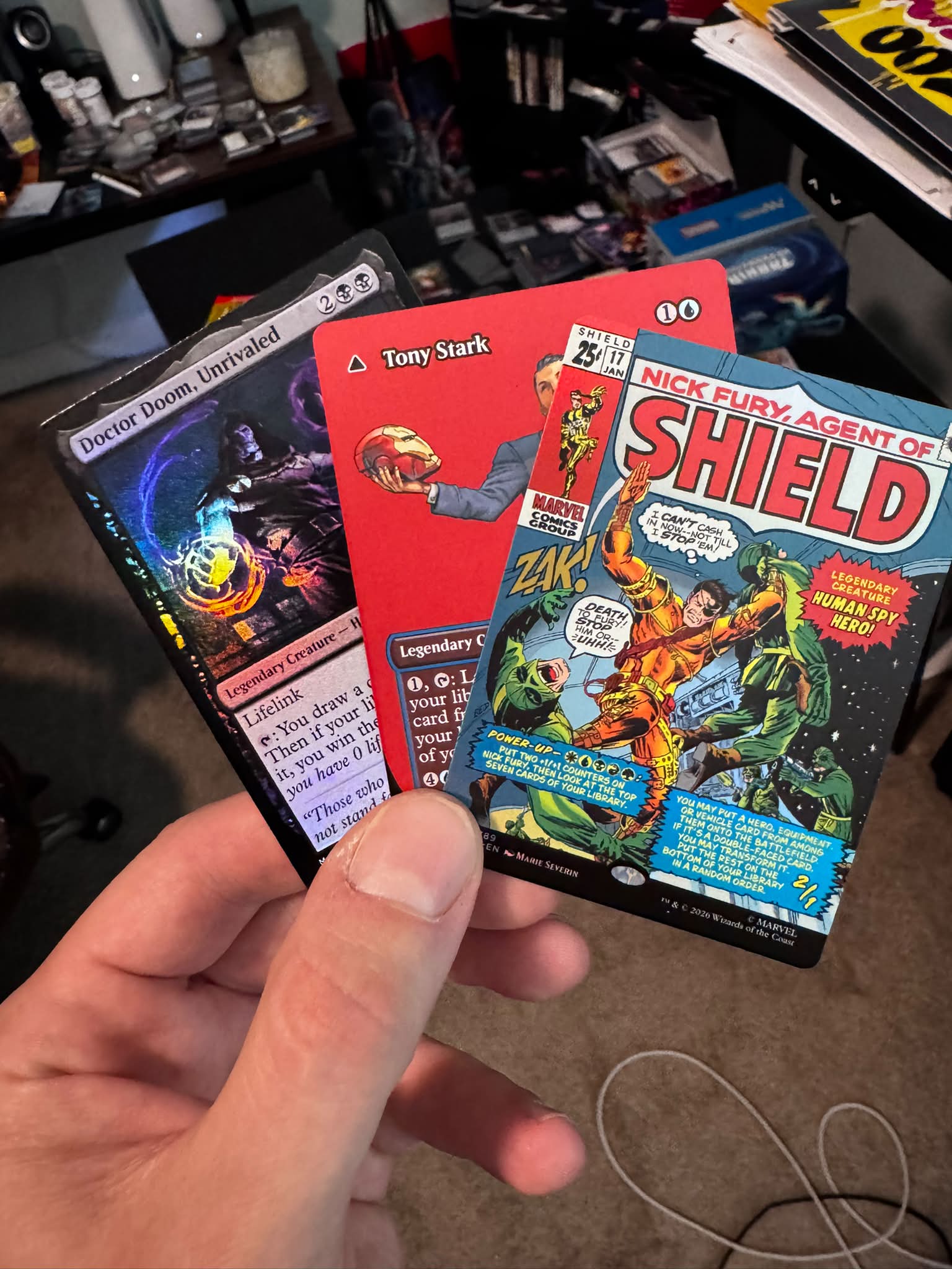 Pick up a special foil alt art Warstorm Surge, with the purchase