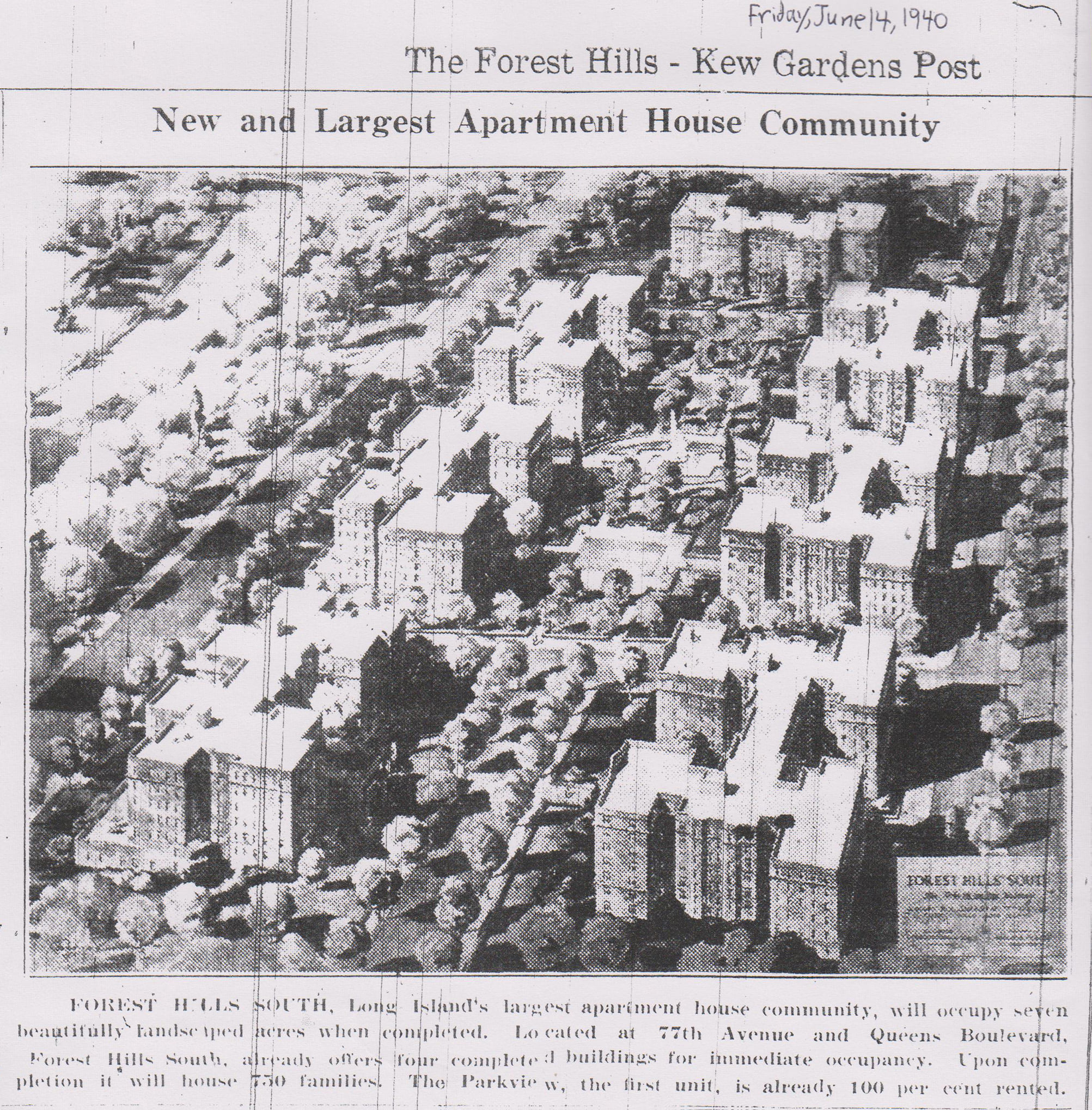Forest Hills South historic development in Queens