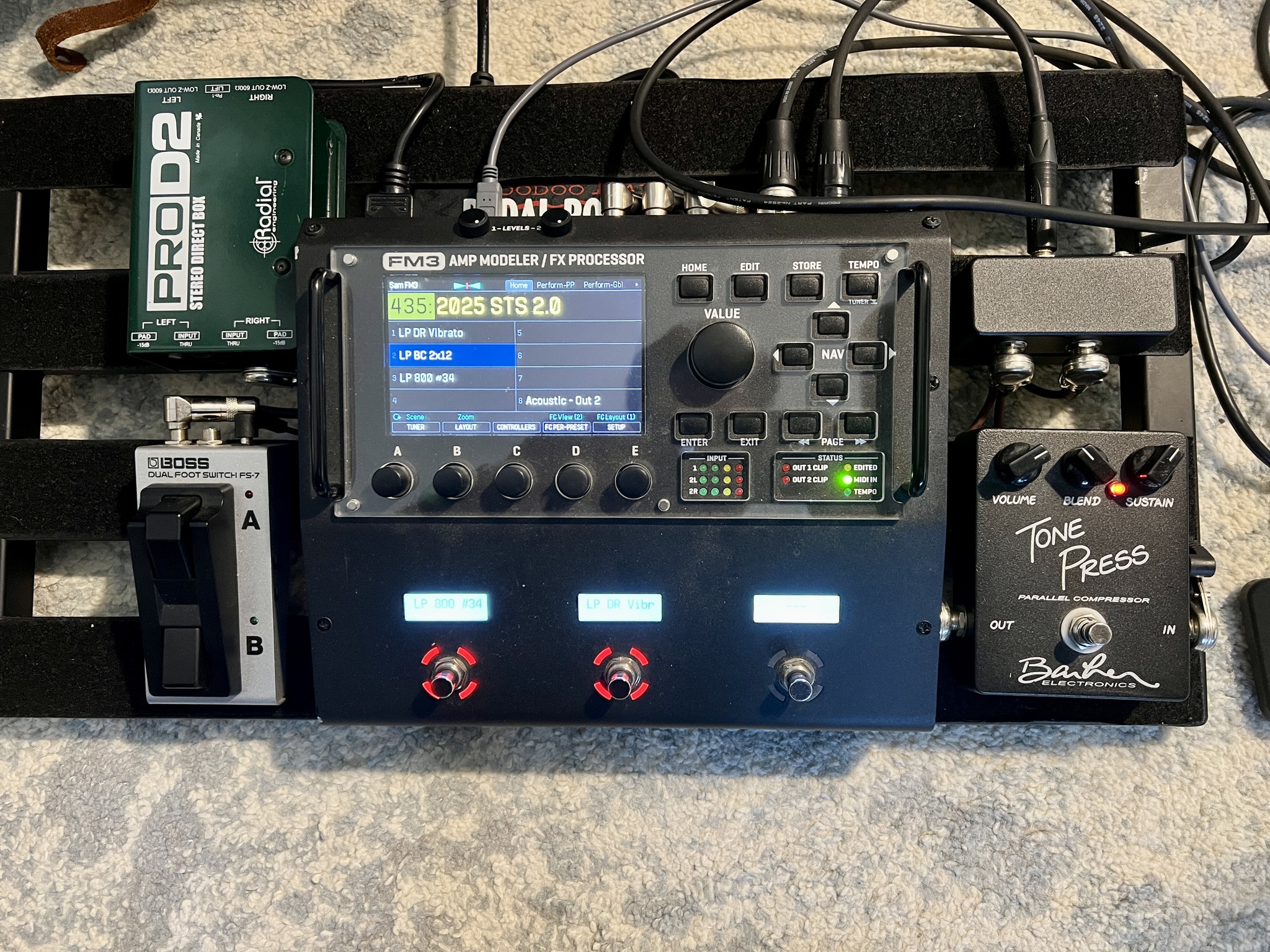 Axe3 Boss FS-7 Midi Setup