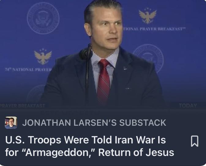 Patrick - Jonathan Larsen reports that the Military Religious Freedom ...