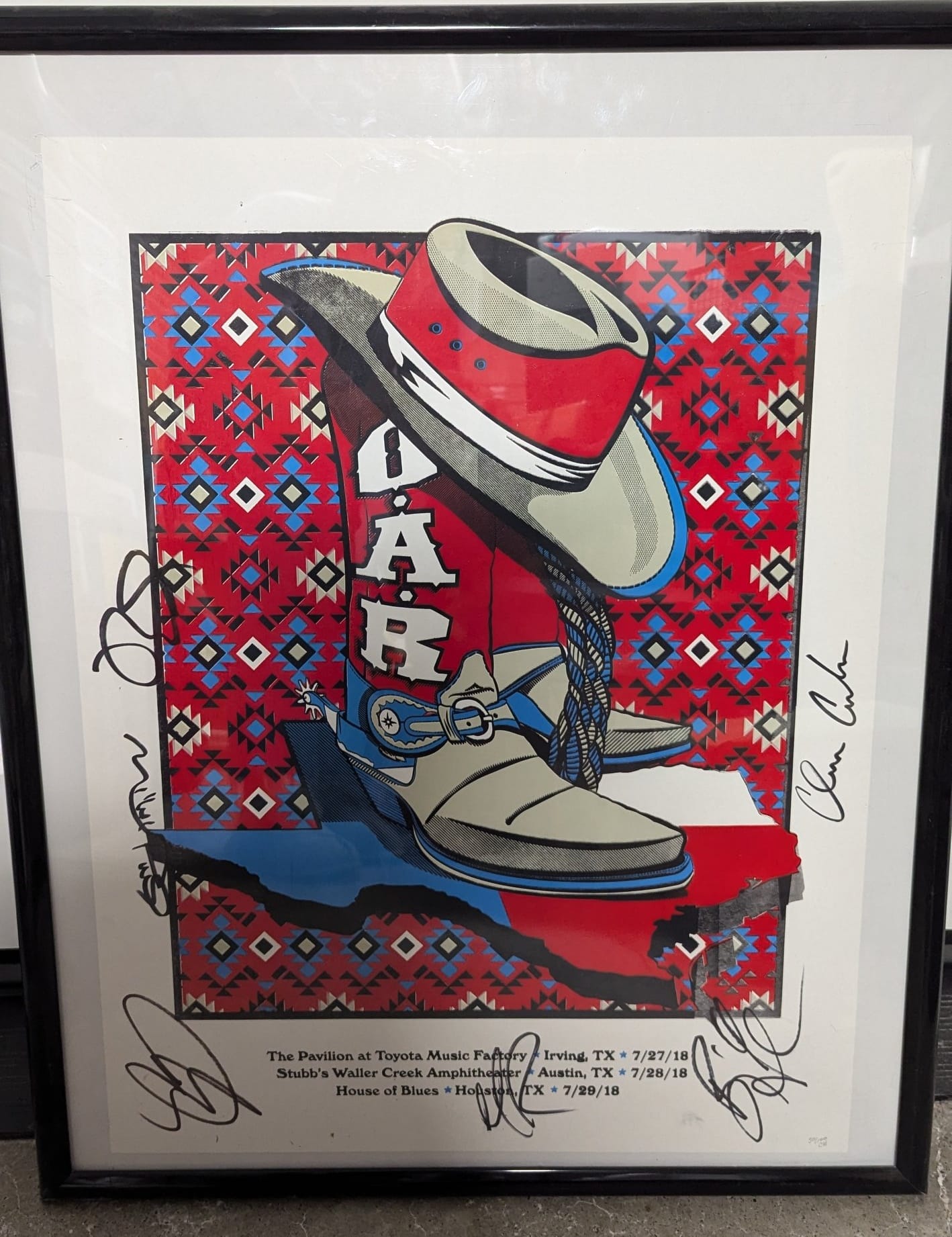 Signed O.A.R. Poster for Sale from Texas Summer 2018 Tour