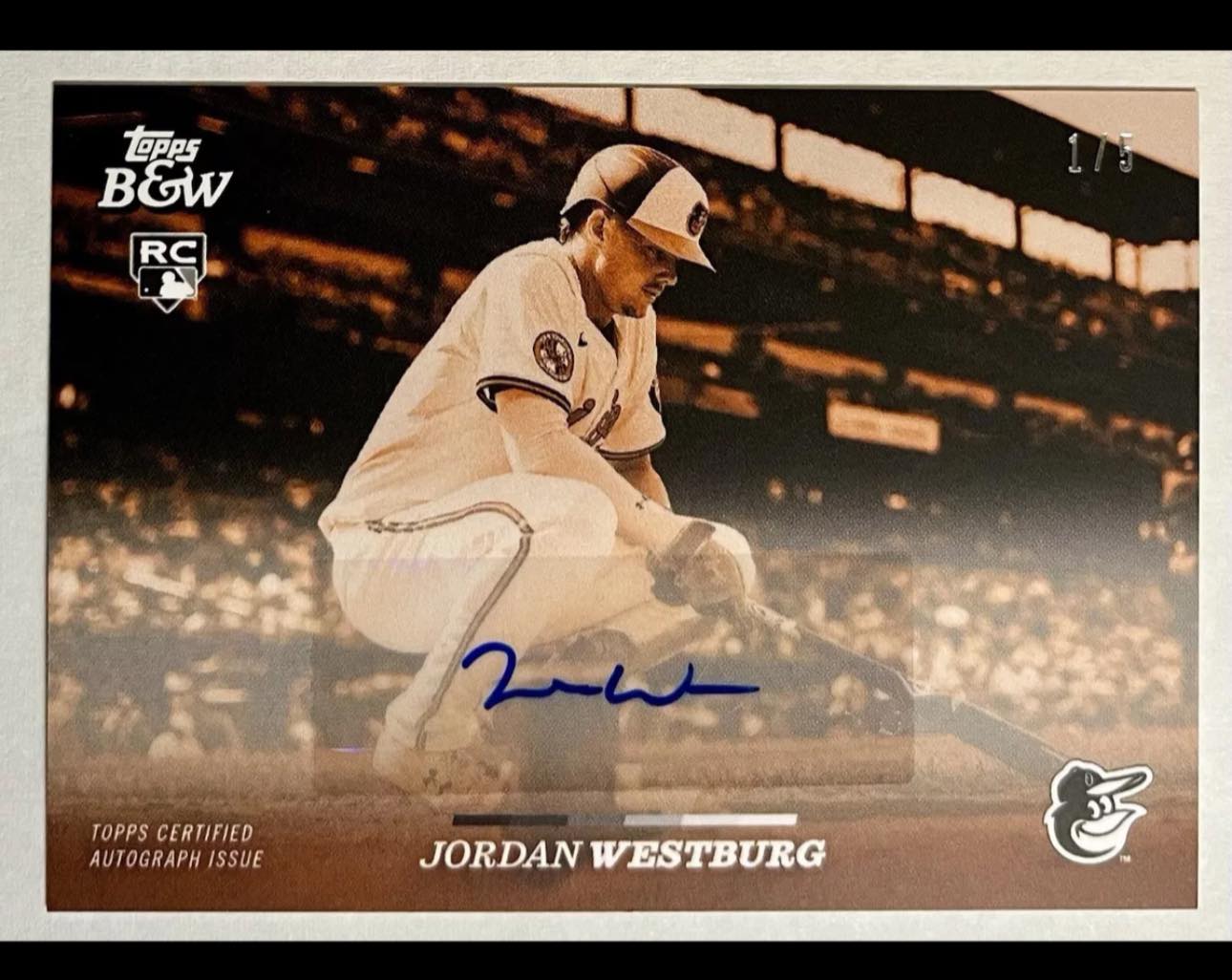 Is the Topps black and white card with Ryan Mountcastle