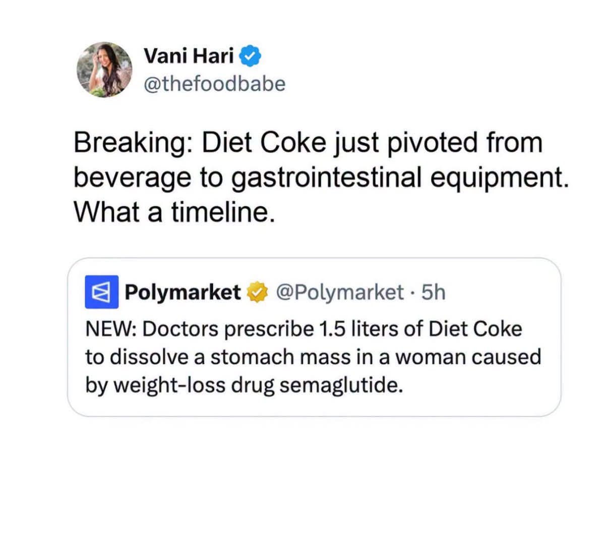 Writing in the New England Journal of Medicine, doctors described a 63 year old Massachusetts woman on the weight loss drug semaglutide who developed a hardened mass of undigested food in her