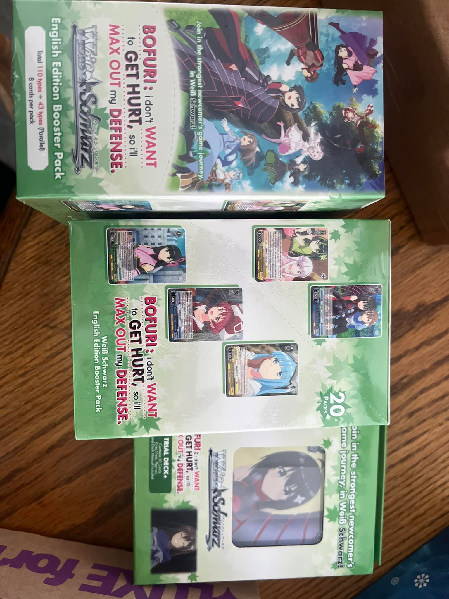 bofuri booster box Weiss Schwarz All foil cards  Every card in this set is Silver Foil or higher rarity BOFURI: I Don't Want to