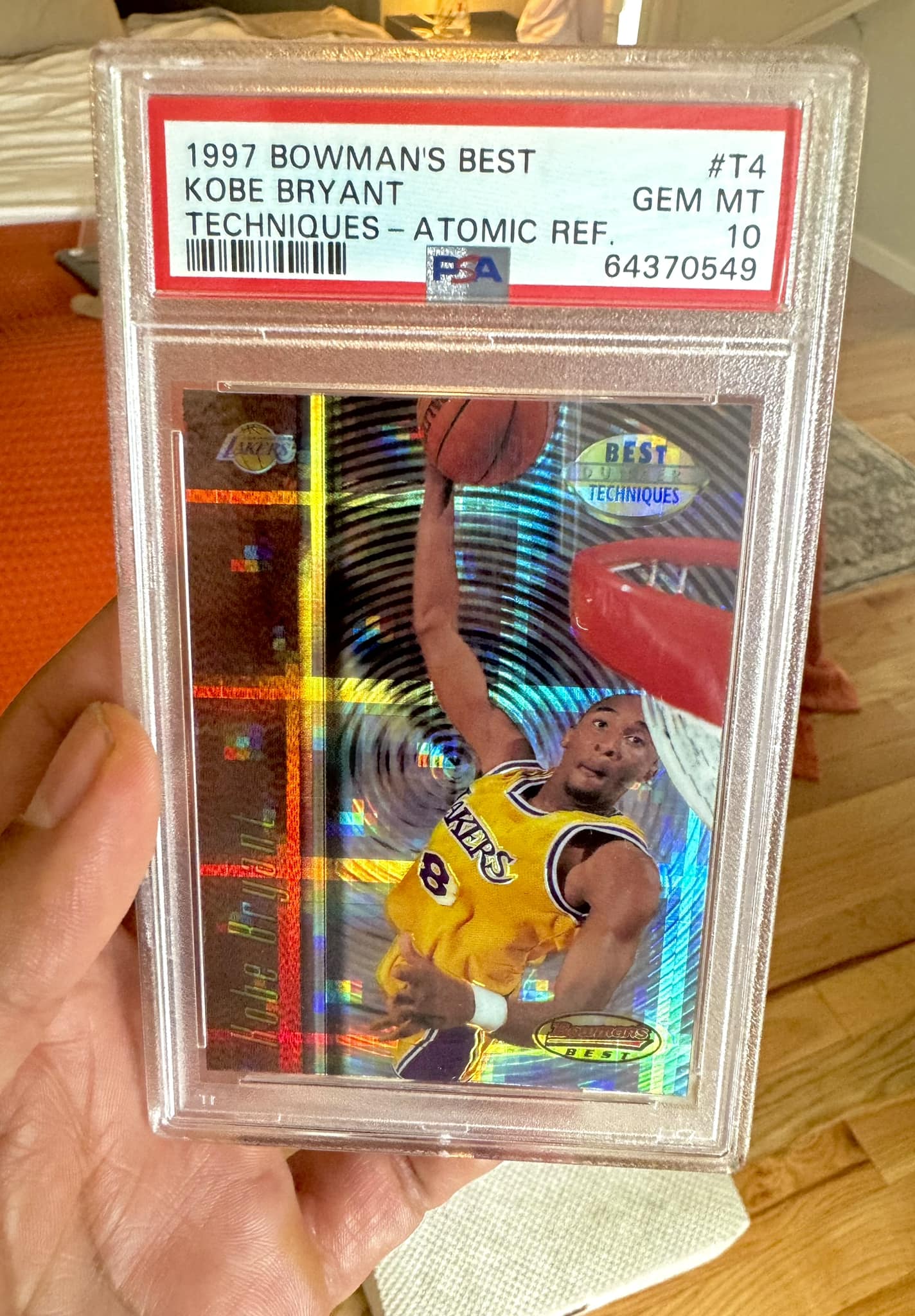Pulling the Kobe Bryant atomic refractor from 97 Bowman