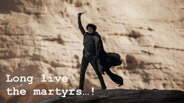 What does Paul mean by 'Lead them to paradise' in the movie Dune?