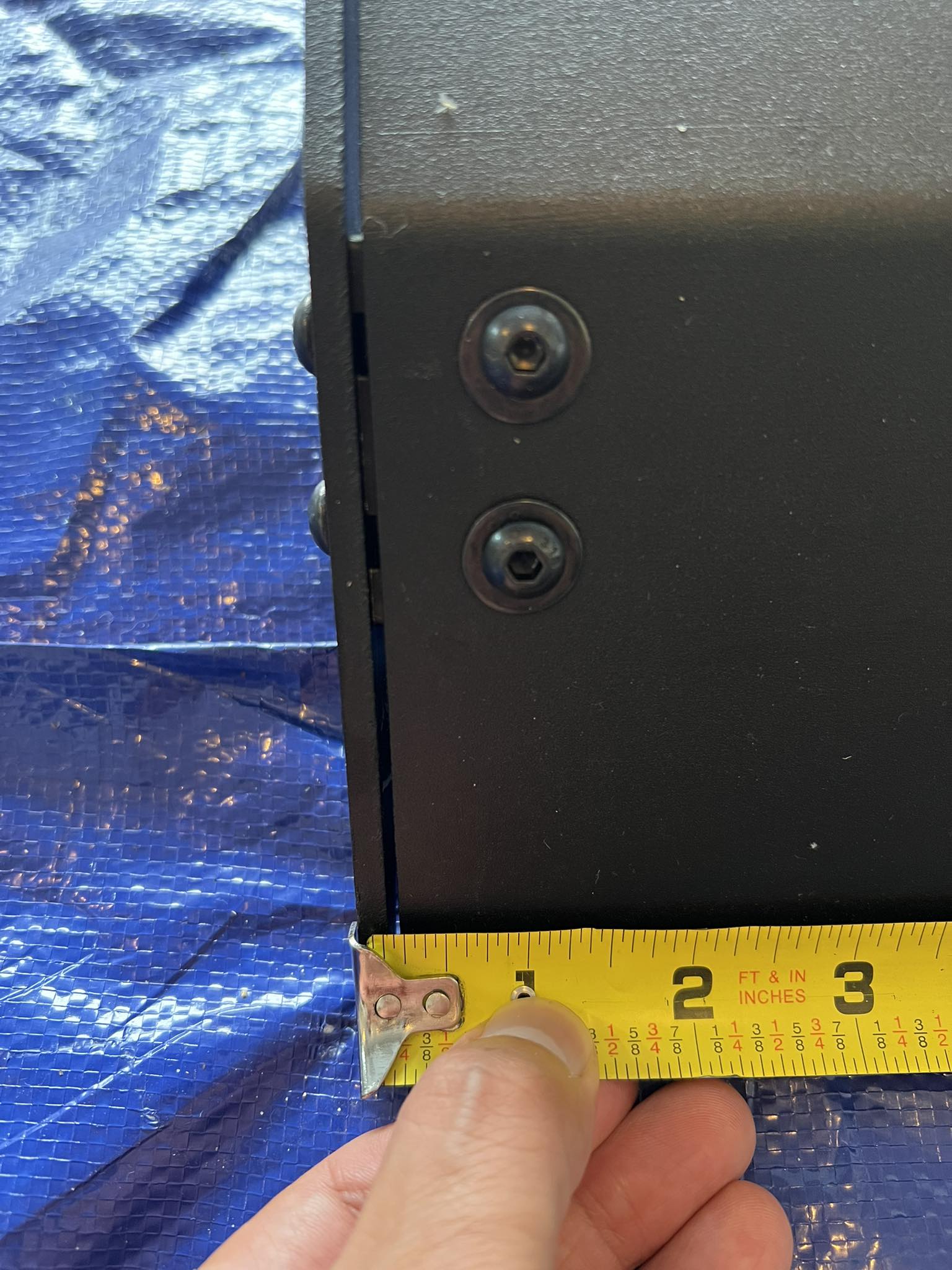 What is the gap between the sill and Clearview power board on a