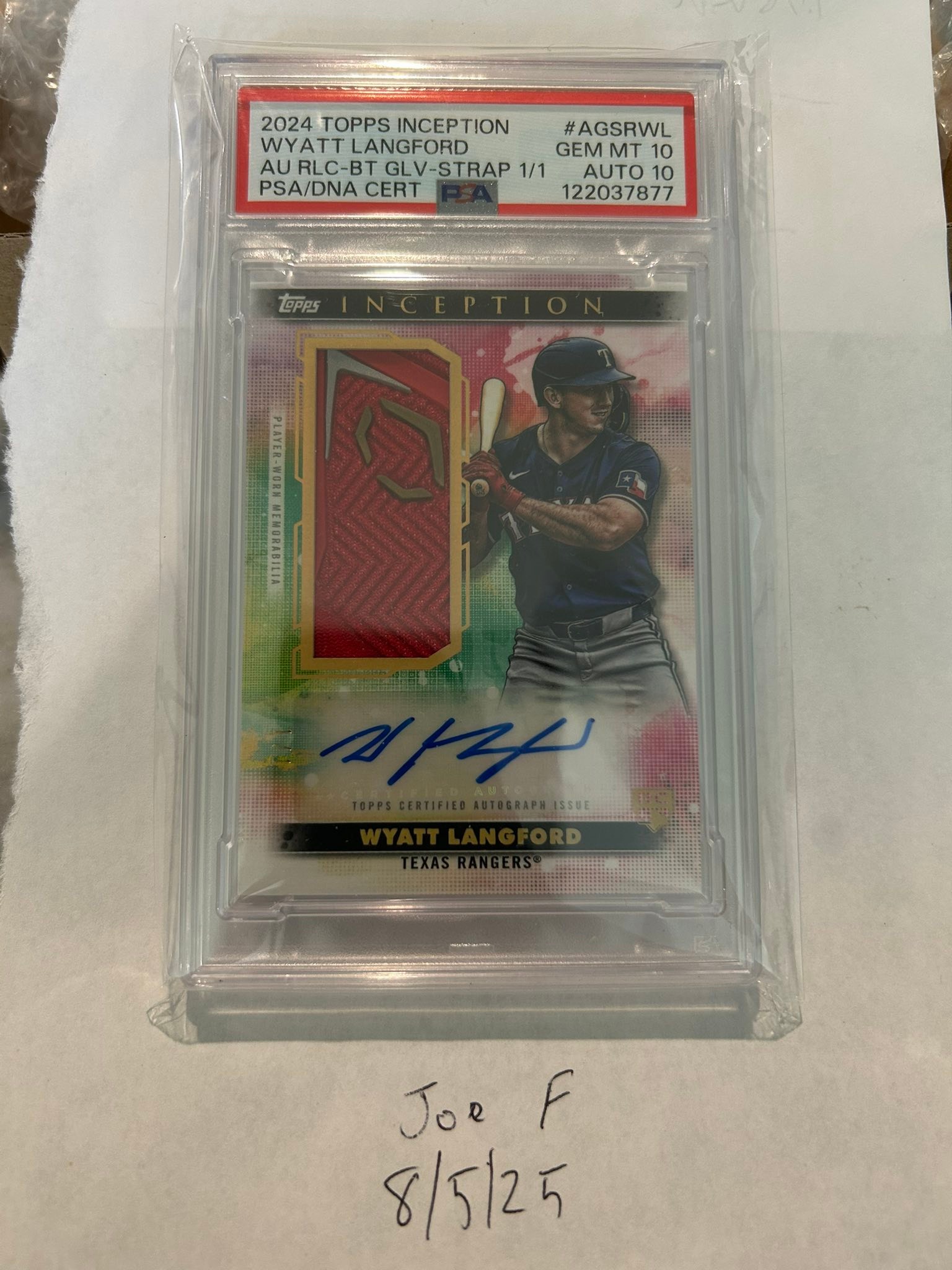 NUKE FOR SALE… 2024 Inception Wyatt Langford RPA Batting Glove 