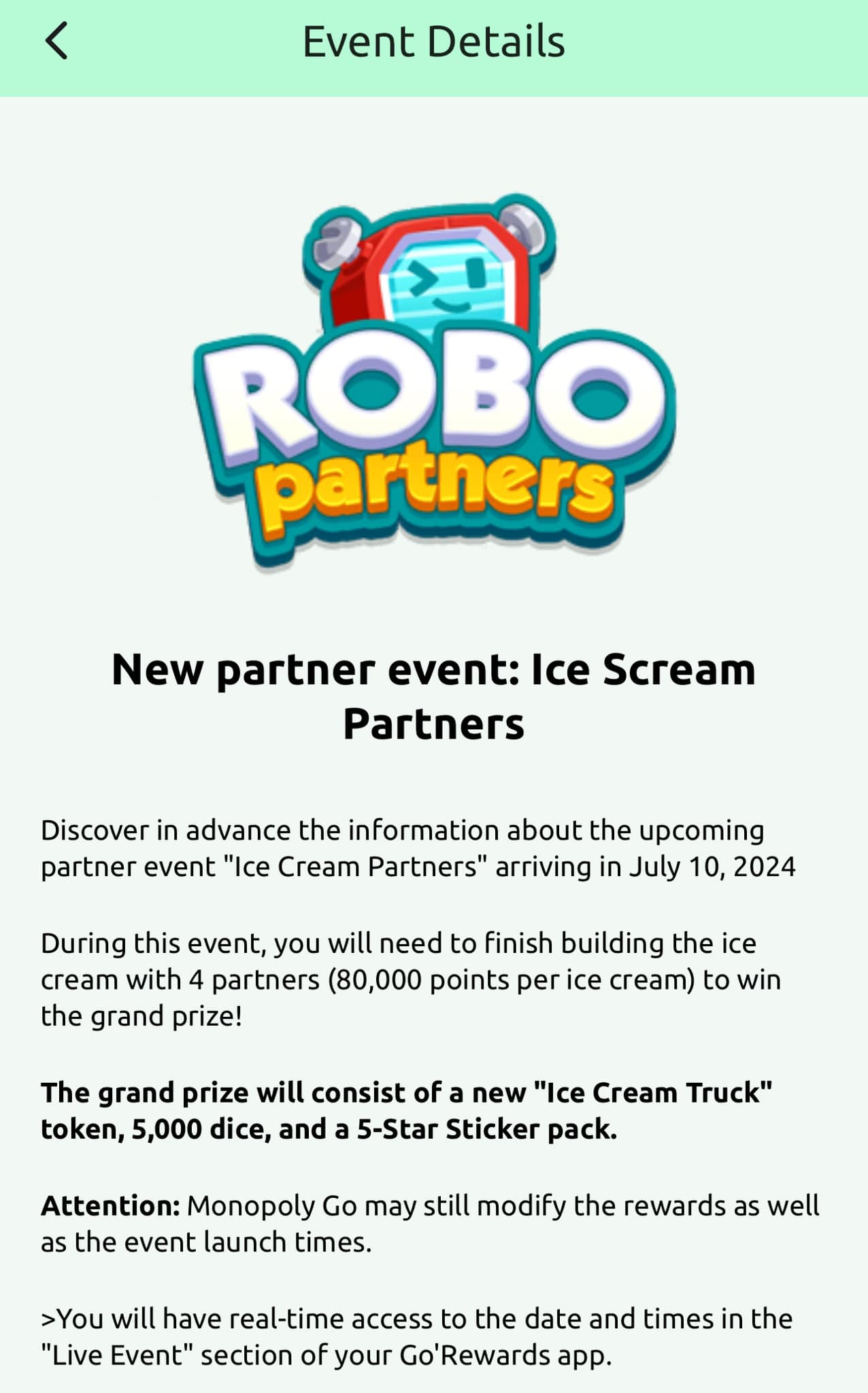 Biglietto Evento Partner ICE CREAM Mo GO 9-14 Settembre 2025 Usato