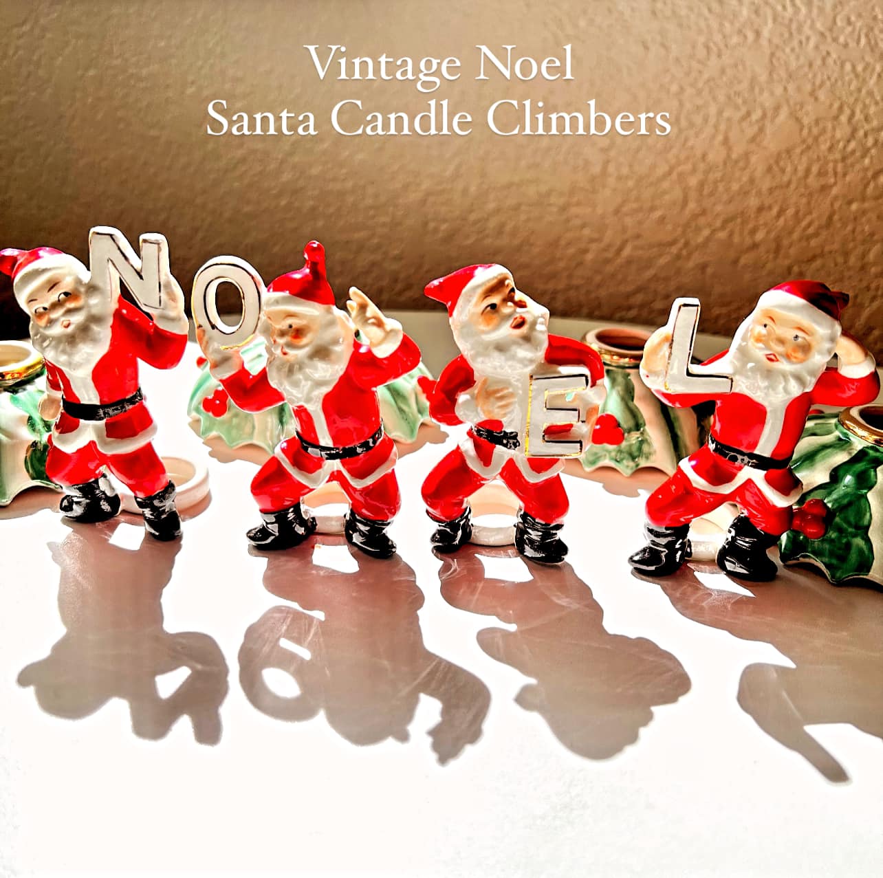 NFS This is a Brinnco 1950's NOEL set. Foil labels on bottom say