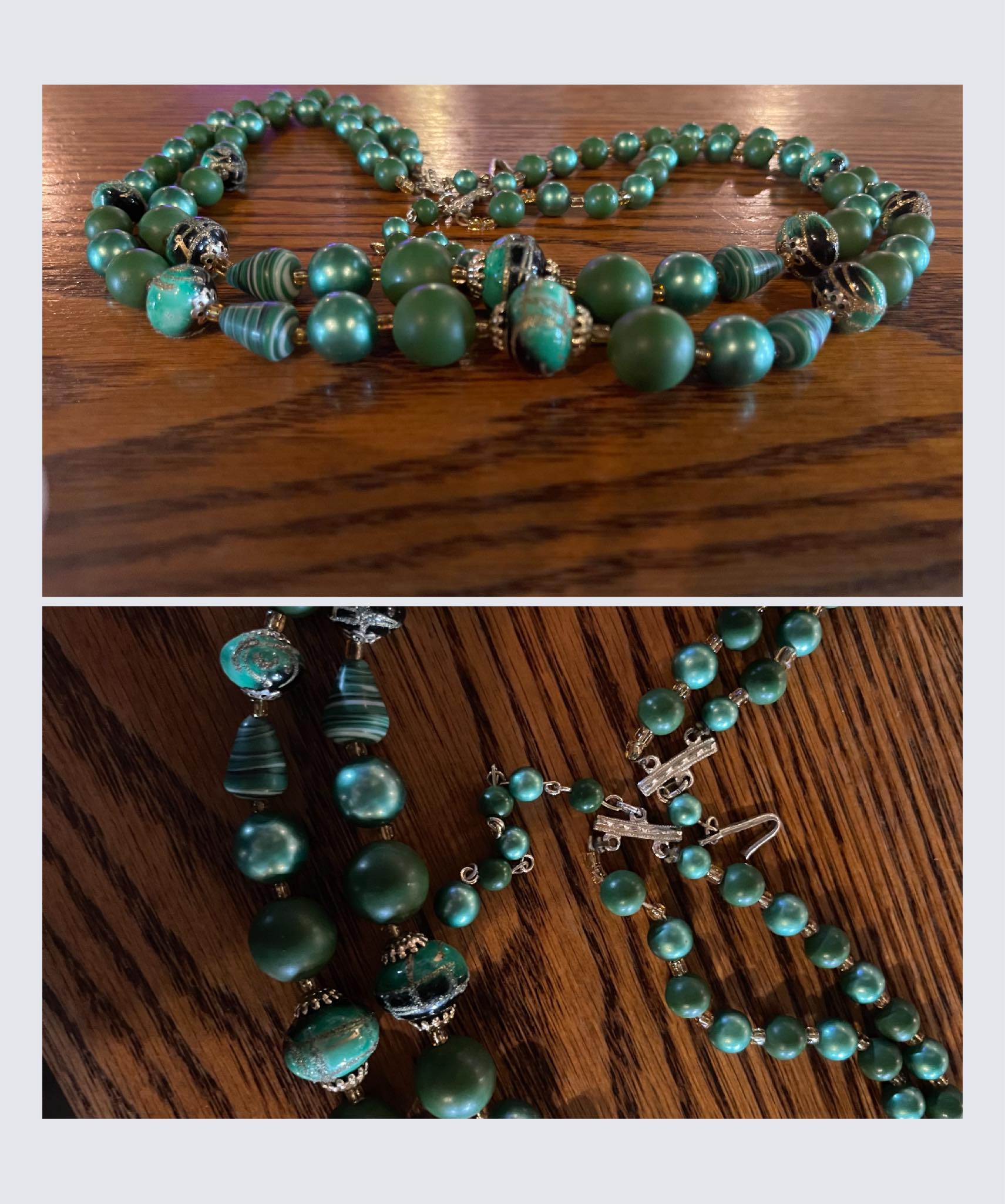 Vintage Japanese plated with natural Gem stone but not sure what
