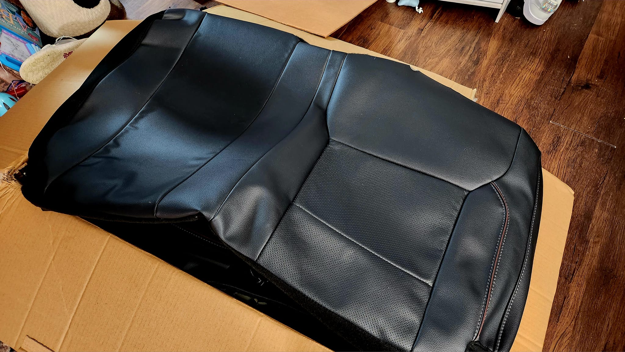 Custom Fit For Ford F150 Truck 2009-2014 Car Seat Covers Waterproof Pu Leather Front Rear Set Cushion Black Gray