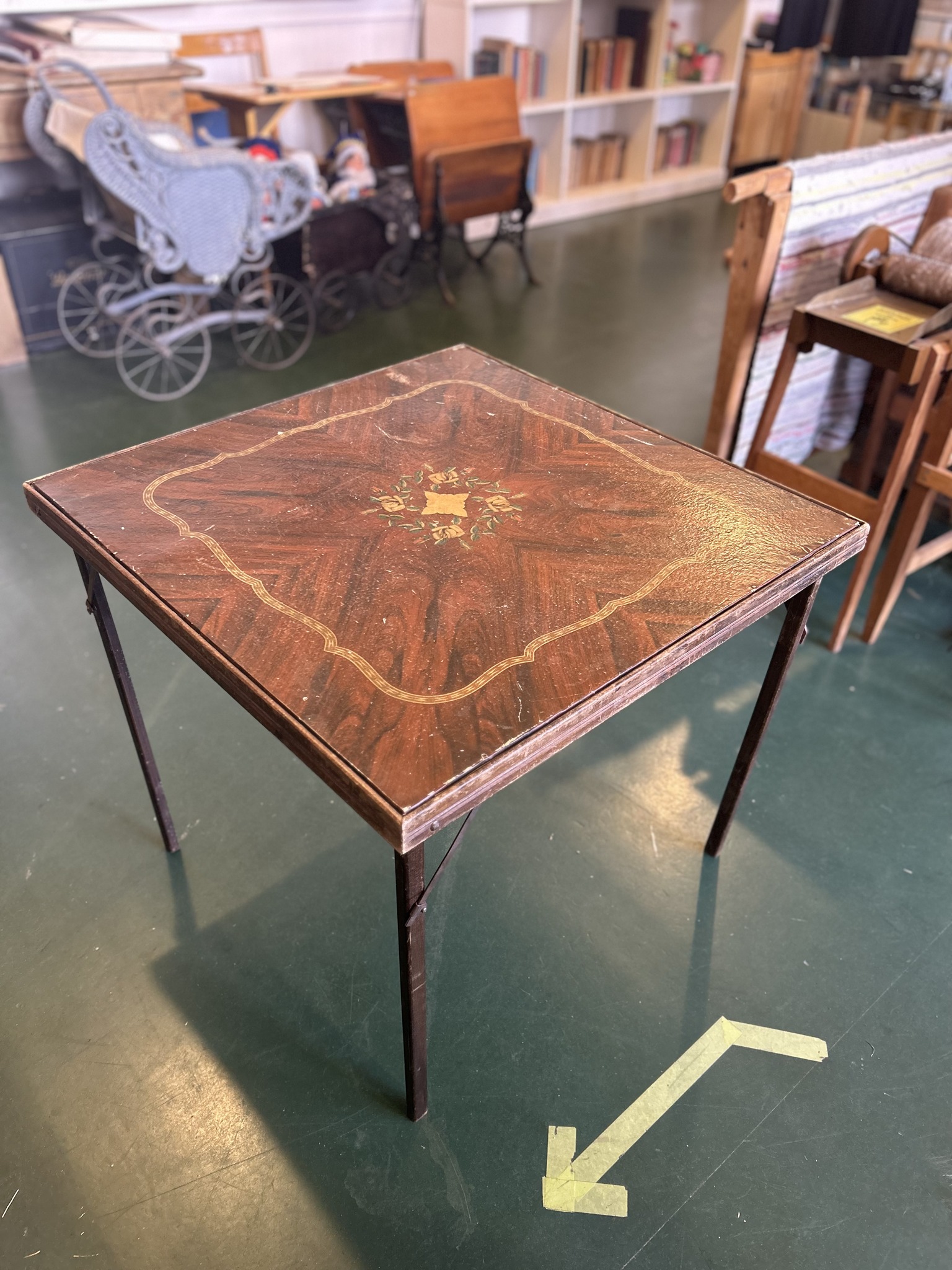 Vintage Durham line folding card table for sale
