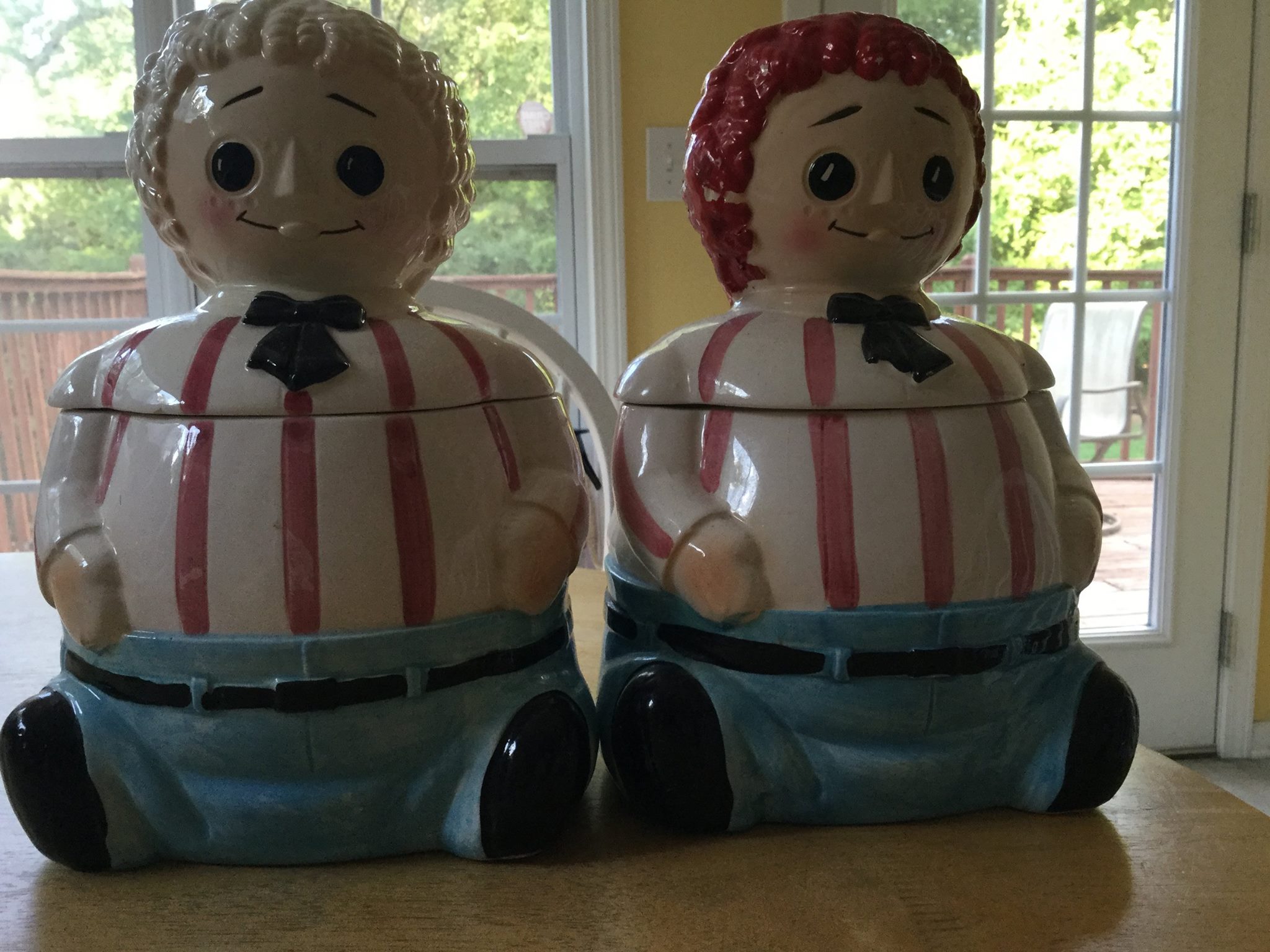 Raggedy Ann and Andy cookie jar for sale
