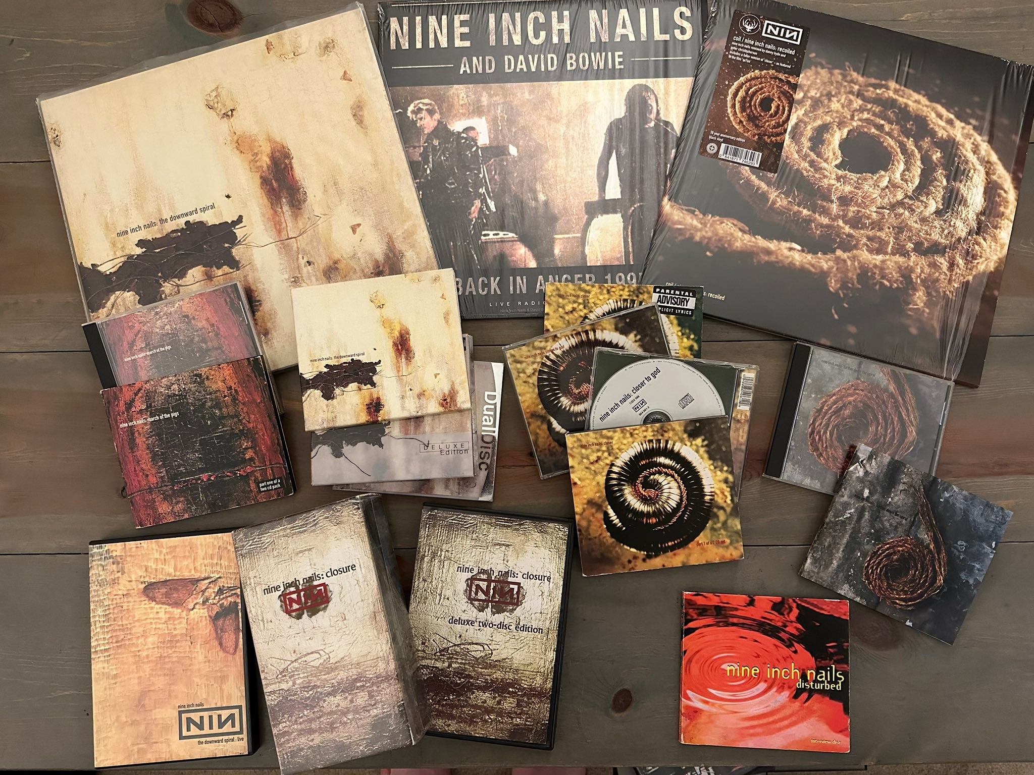 Nine Inch Nails collection over the years