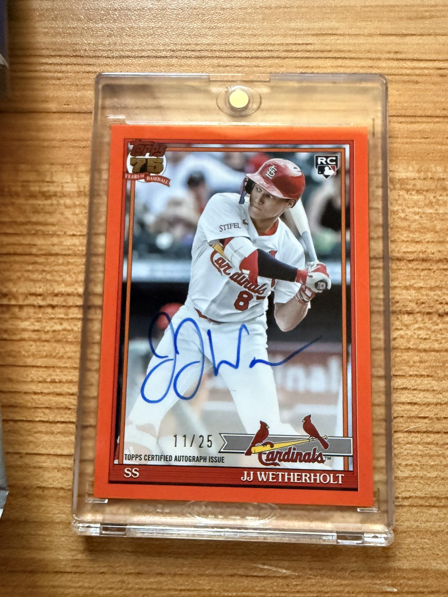 Topps Certified Autograph Issue card of JJ Wetherholt