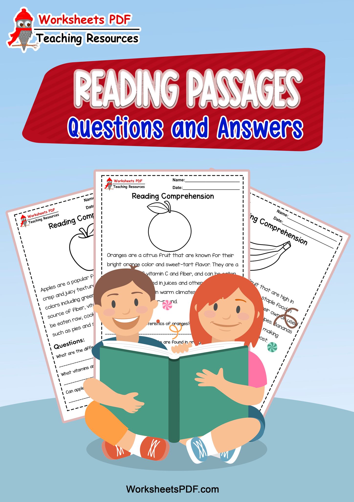 Worksheets PDF - Reading passages with Questions and... | Facebook
