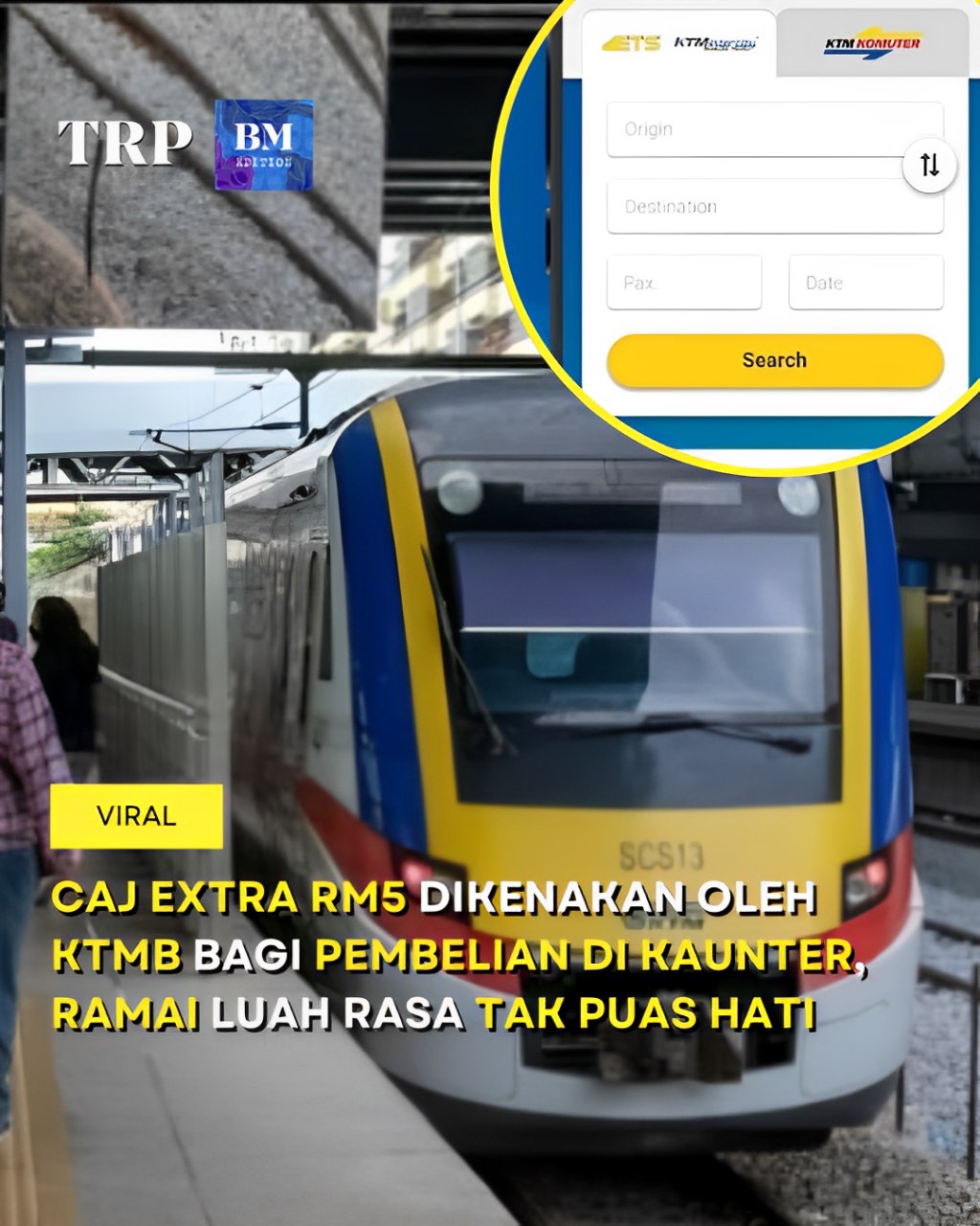 The Rakyat - Baru-baru ini, KTMB telah mula mengenakan caj tambahan ...
