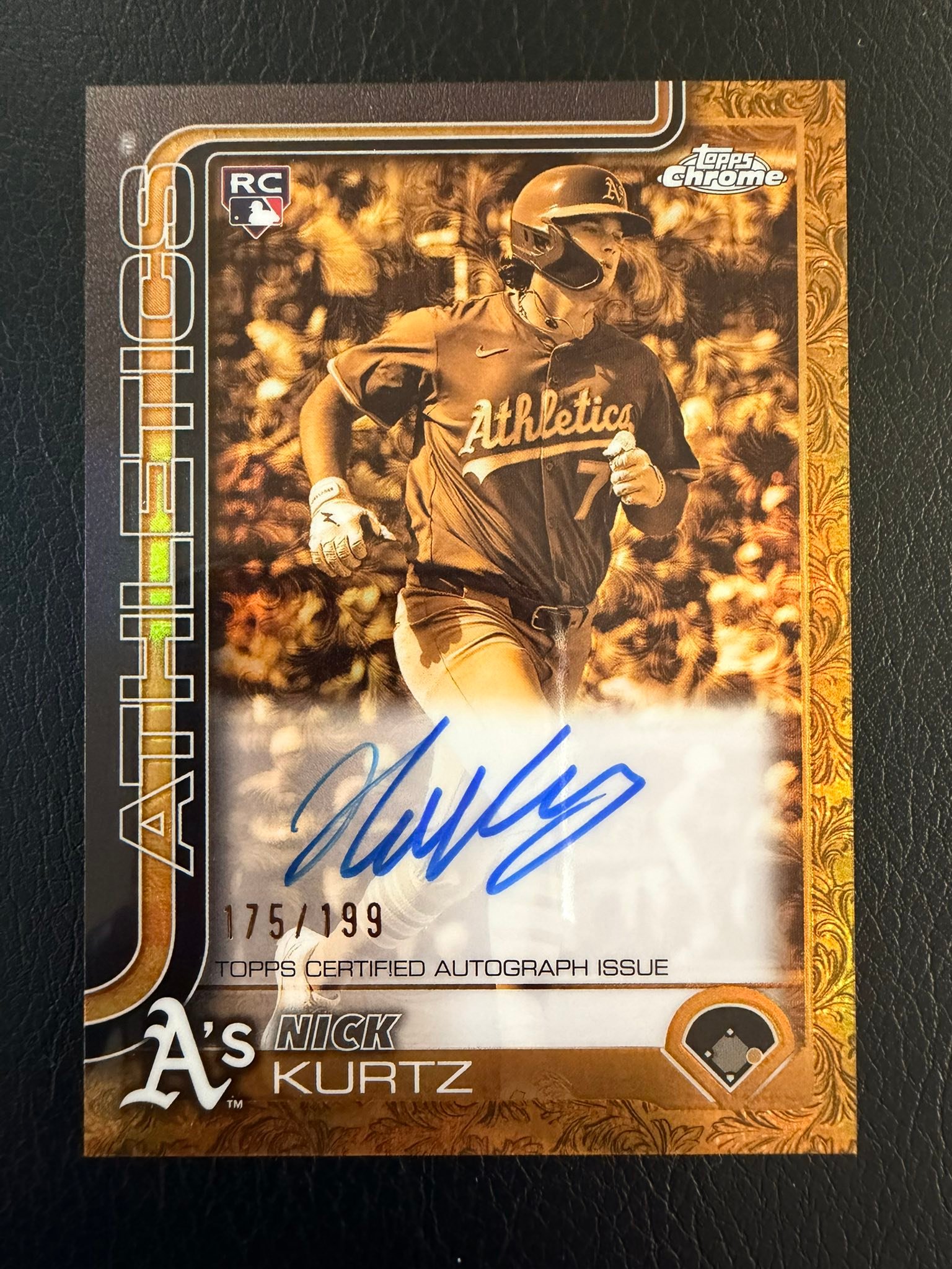 2025 Topps Chrome Gilded Nick Kurtz RC rookie auto