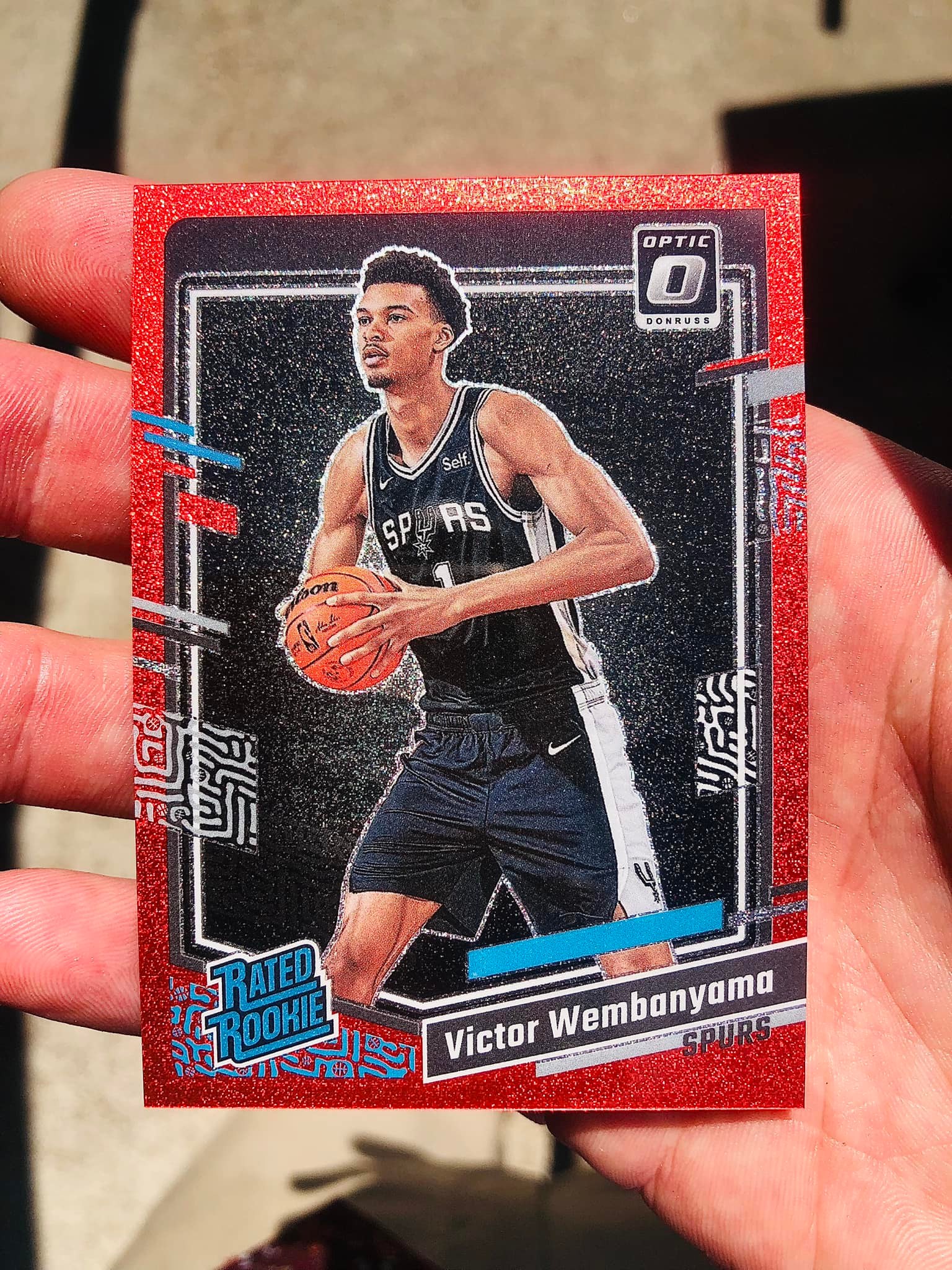 Victor Wembanyama Optic Red Glitter Rated Rookie