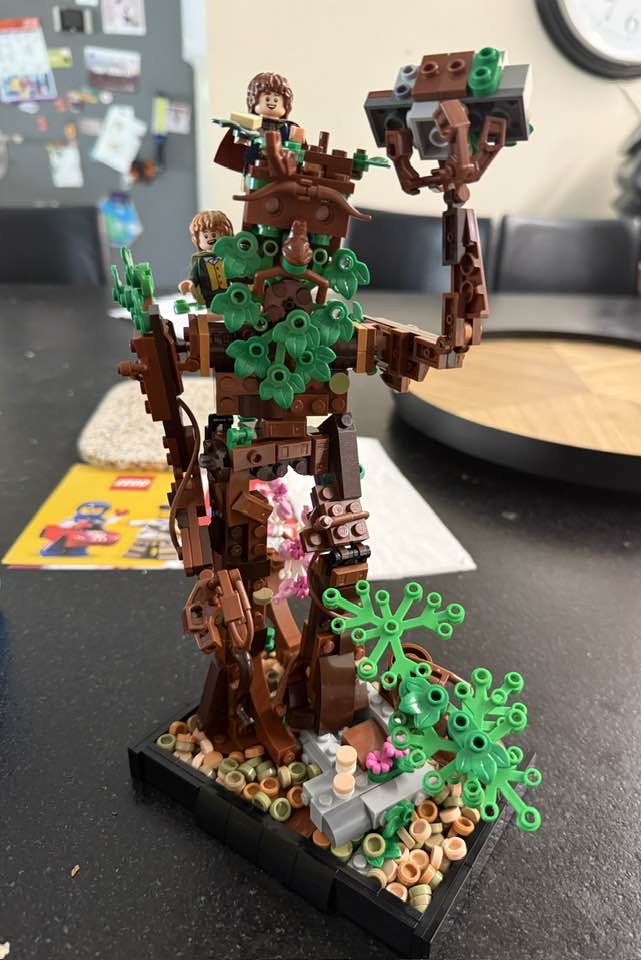 Lego builder transforms bonsai into Treebeard