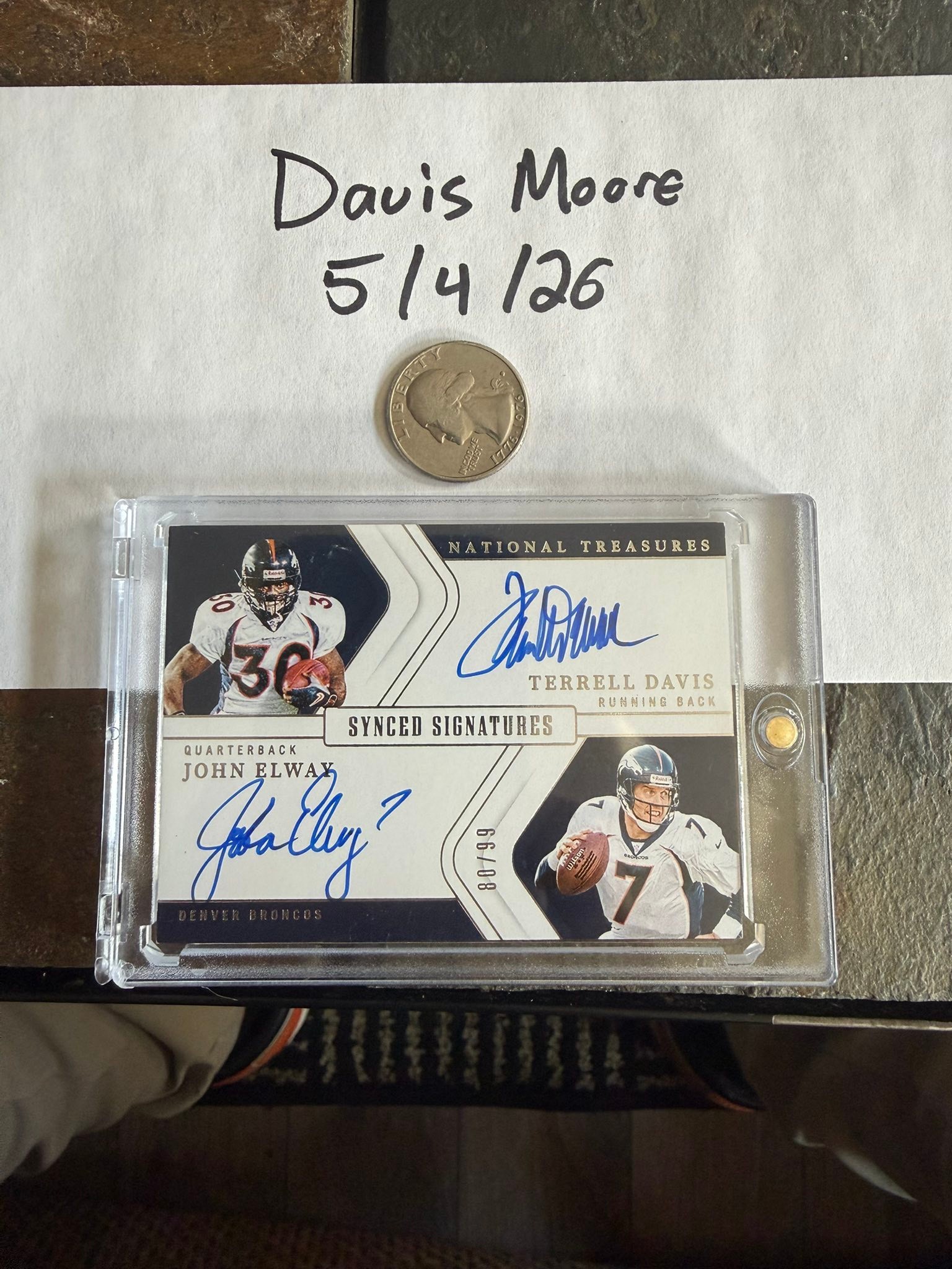 Closed LOI —-Elway and TD Dual Auto RAZZ