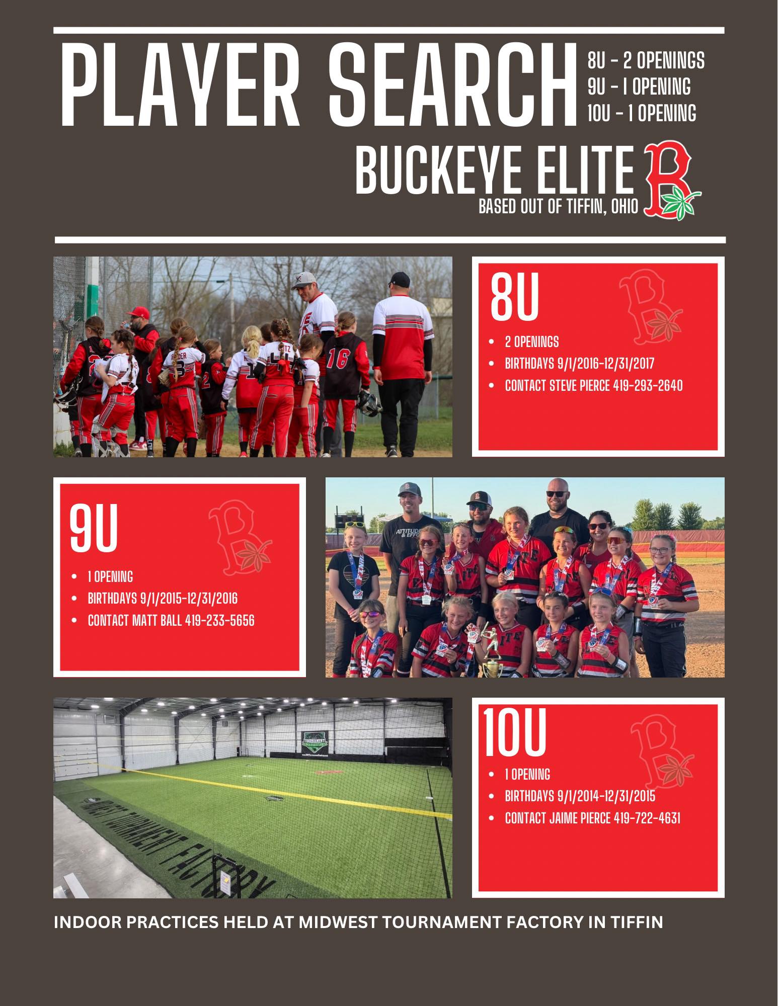 Buckeye Elite softball tryouts available