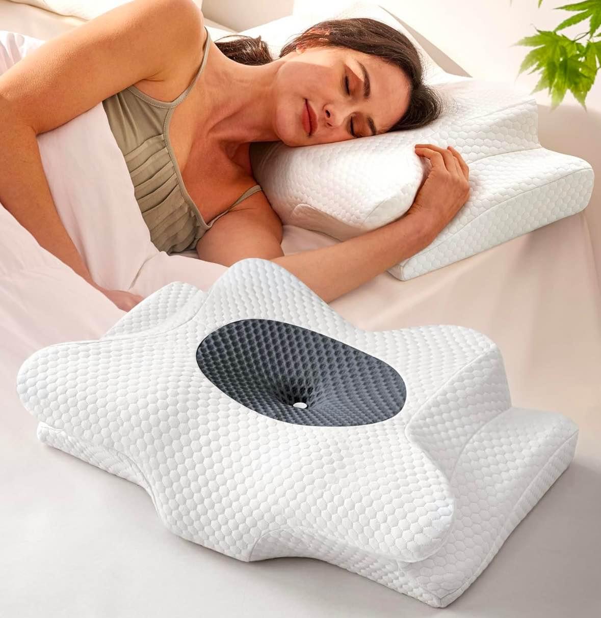 UTTU Cervical Pillow For Neck Pain | Adjustable Memory Foam Pillow | Cooling Cover | Side/Back/Stomach Sleeper 1 thumbnail image