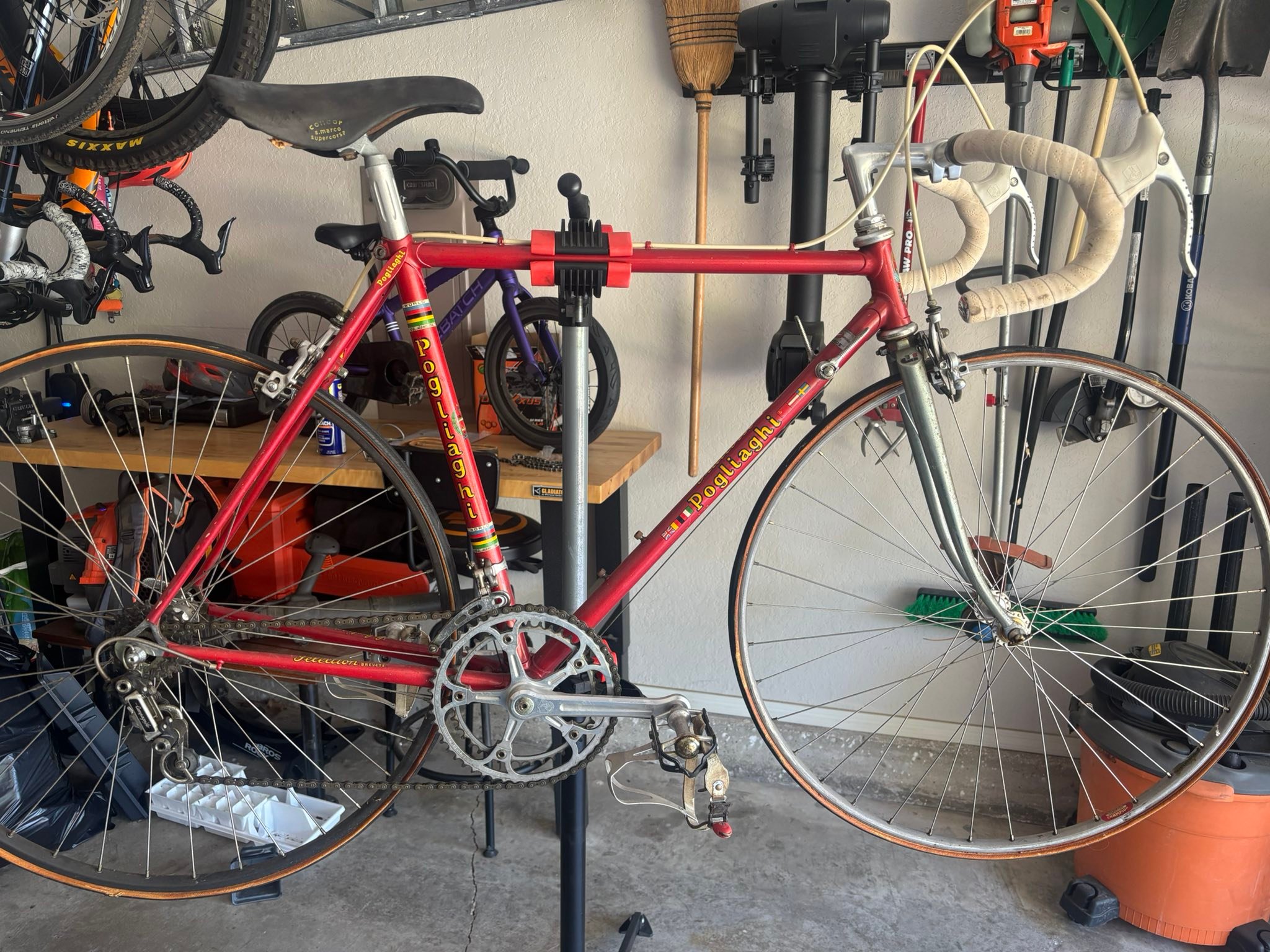 Restored Pogliaghi high-end road bike