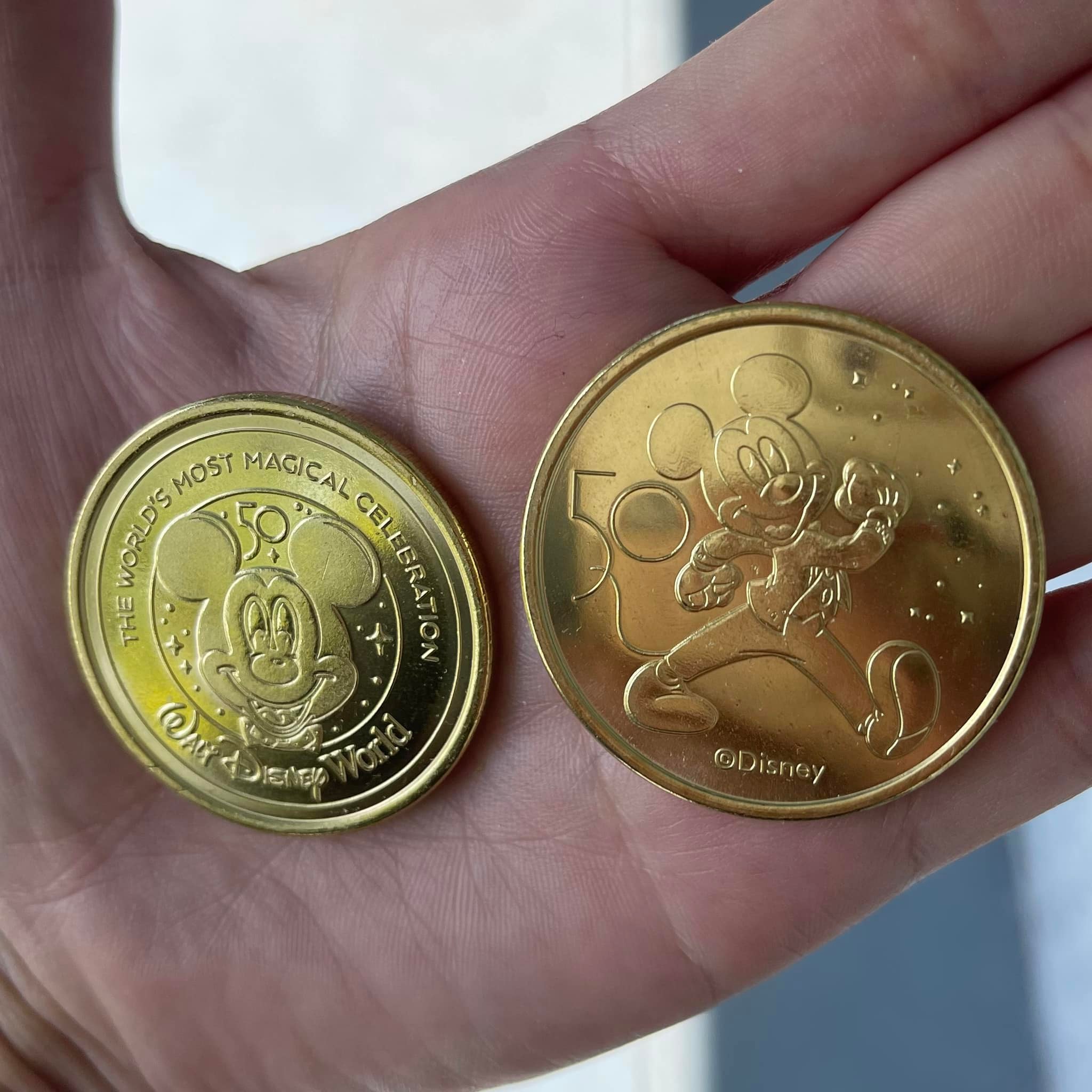Disney World gold medallion collection souvenir