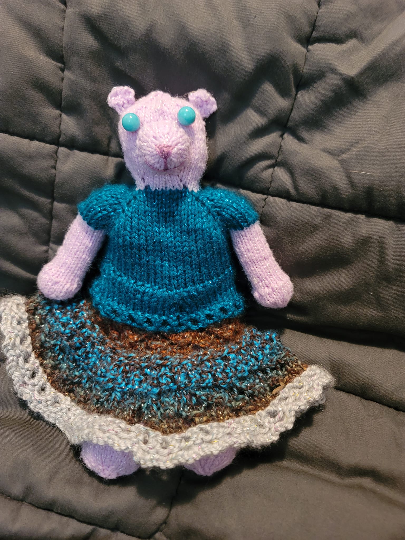 Finished instant crush sweater for daughter