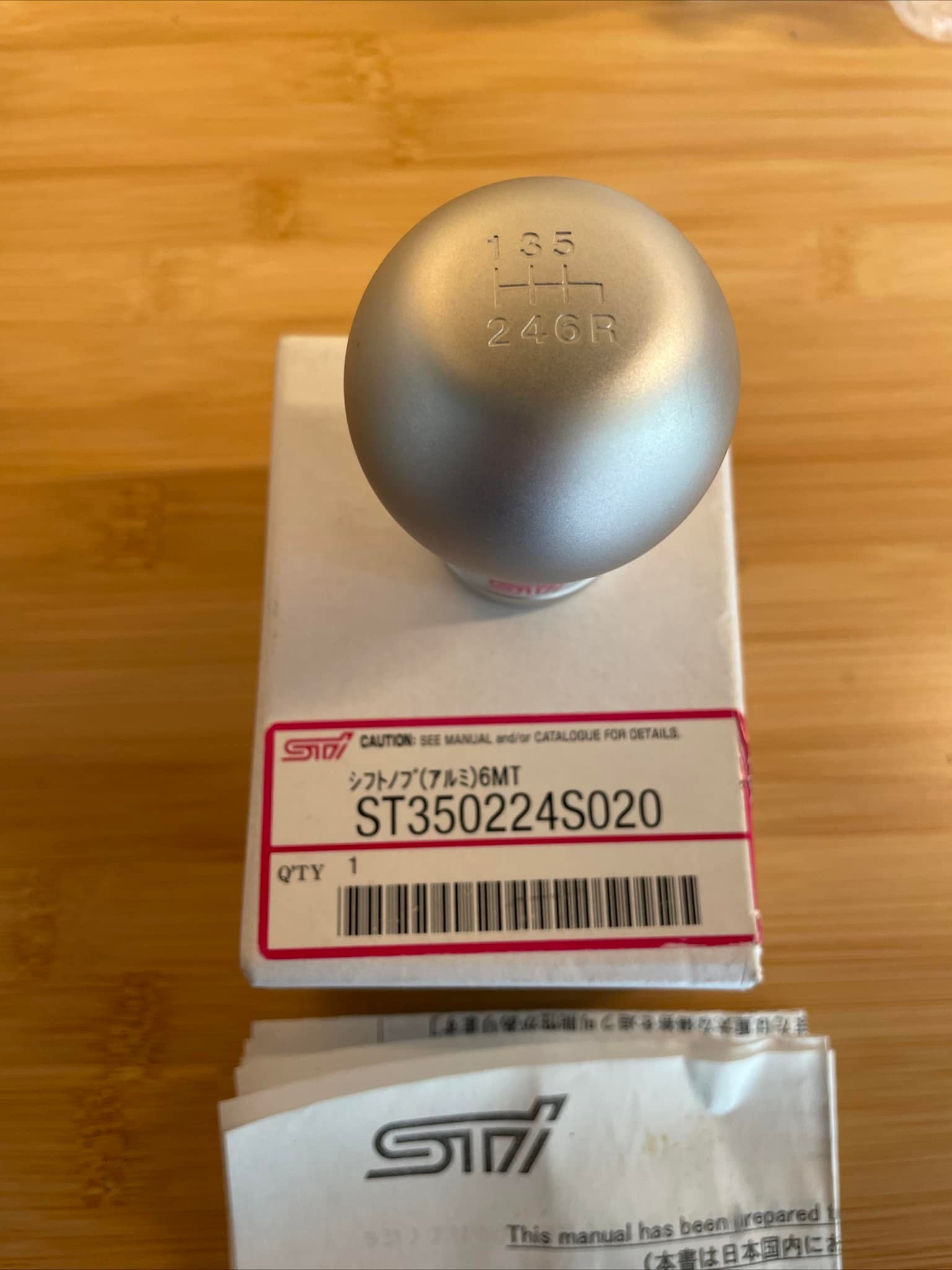 New STI 6 speed shift knob for sale