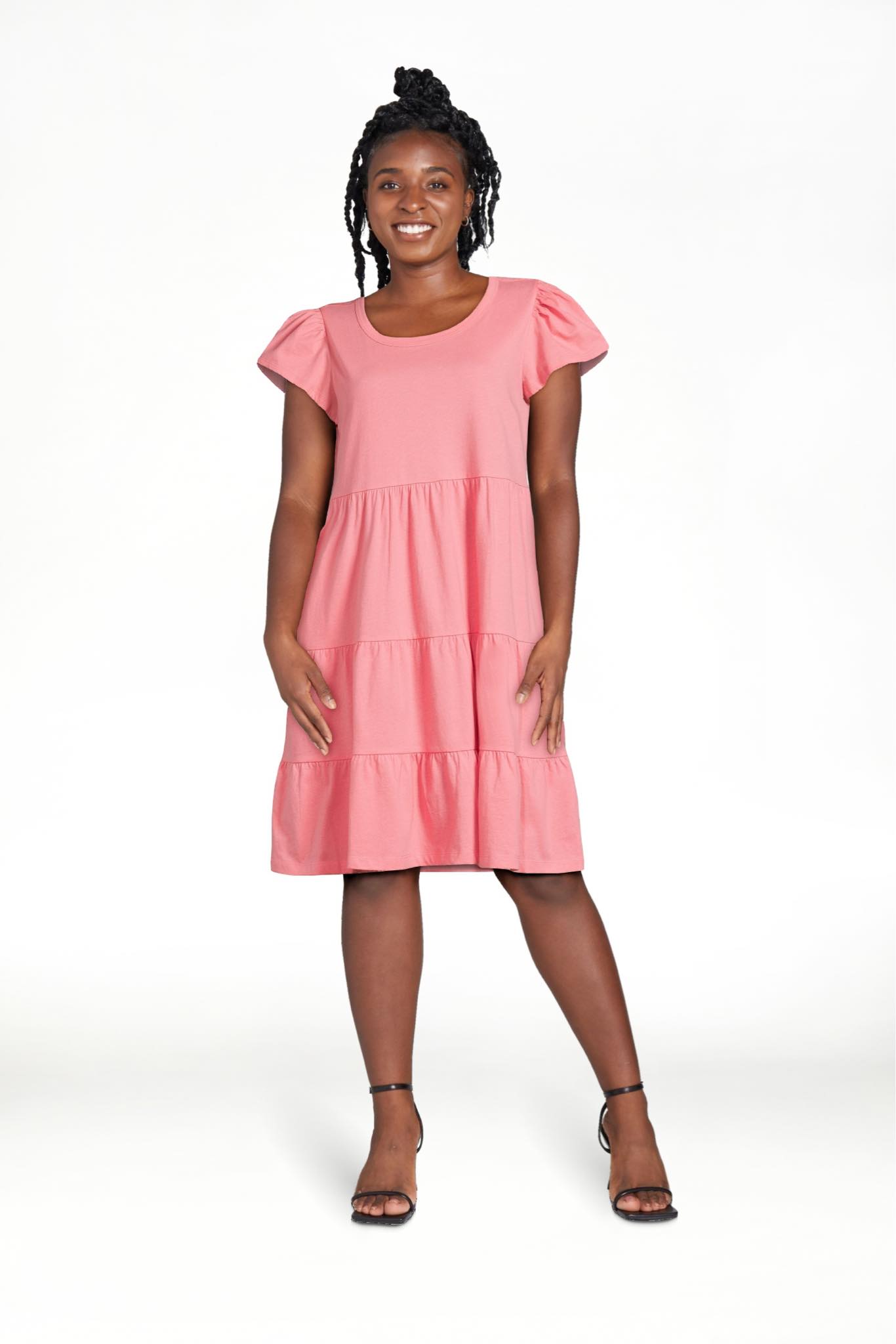 time and tru women's tiered knit dress Cotton Mini at Walmart for just $10 more!👗 Venezia jersey