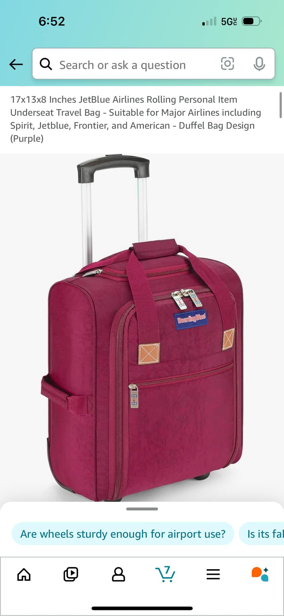 boardingblue frontier airlines laptop backpack personal item under seat Shop Air – Luggage Factory A soft material adult bag custom Frontier 18x14x8 Luggage Underseat Rolling